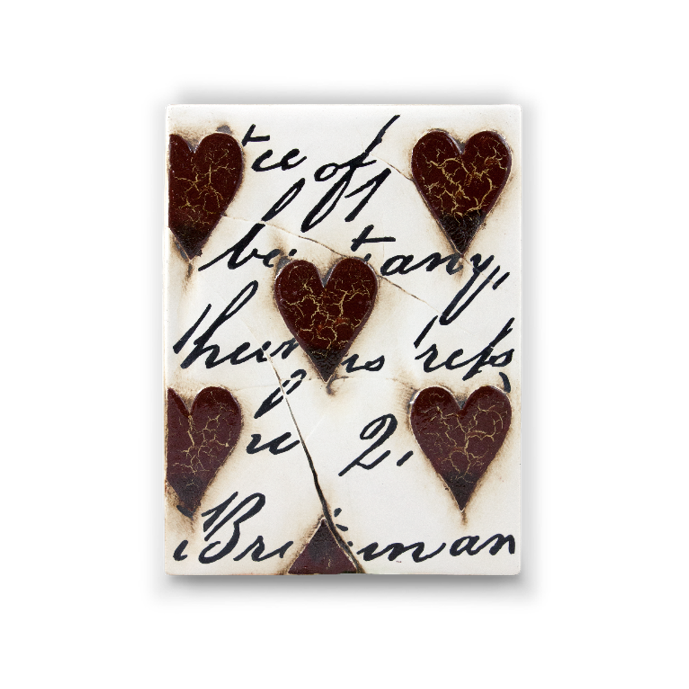 SID DICKENS Red Hearts with Script (Retired) - Vintage Wooden Wall Art for Home Decor, Perfect for Valentine's Day Gifts & Romantic Bedroom Decoration