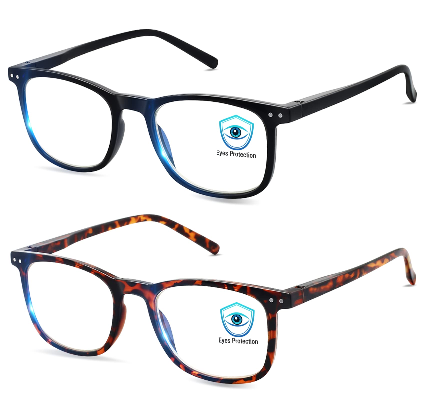 Blue Light Blocking Glasses for Men & Women - Anti Glare UV400 Protection - Reduce Eye Strain for Work & Gaming