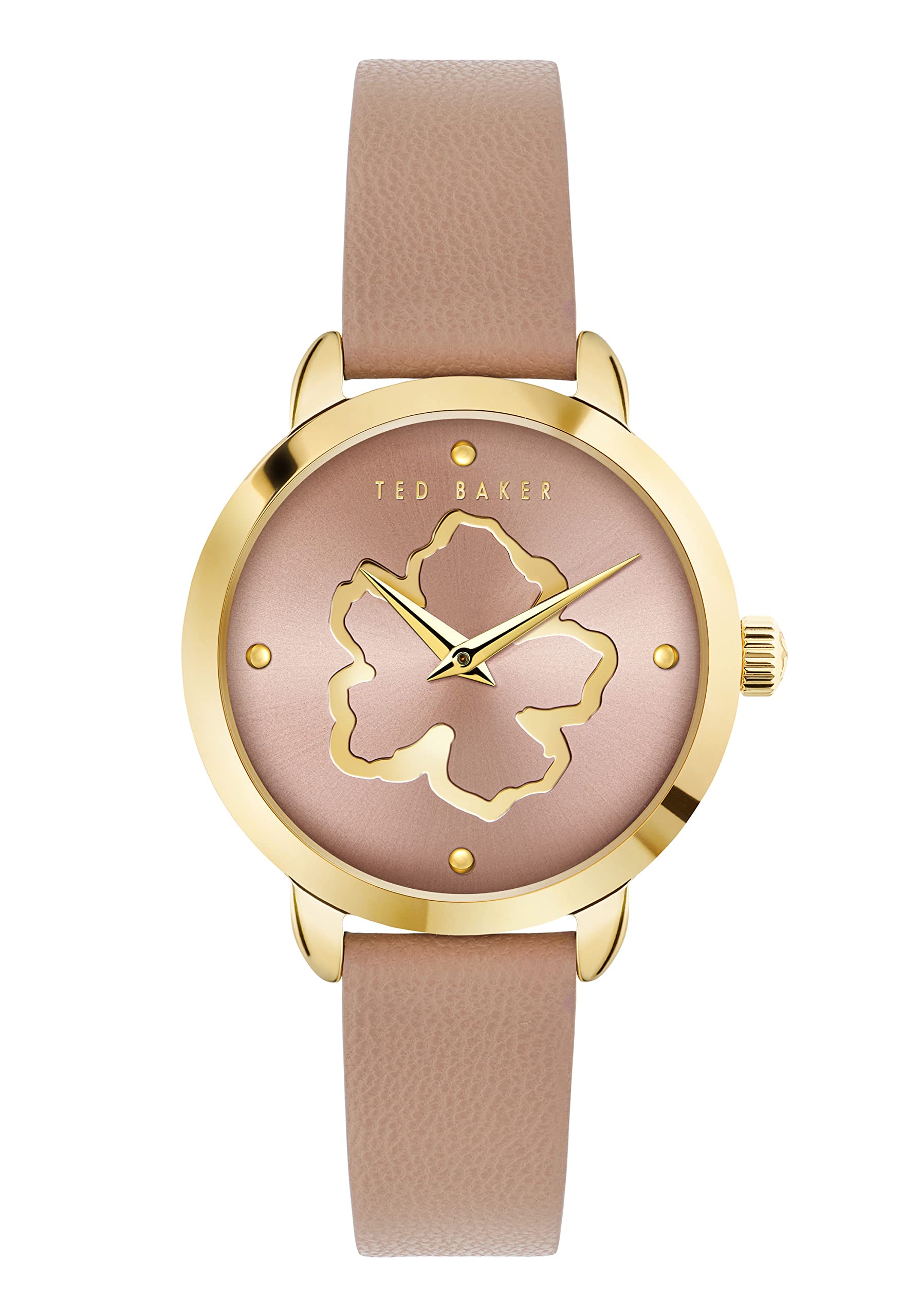 Ted Baker Women's Vegan Leather Strap Watch - Light Brown (Model BKPFLS3049I) | Elegant Fashion Accessory for Work, Date Night & Special Occasions