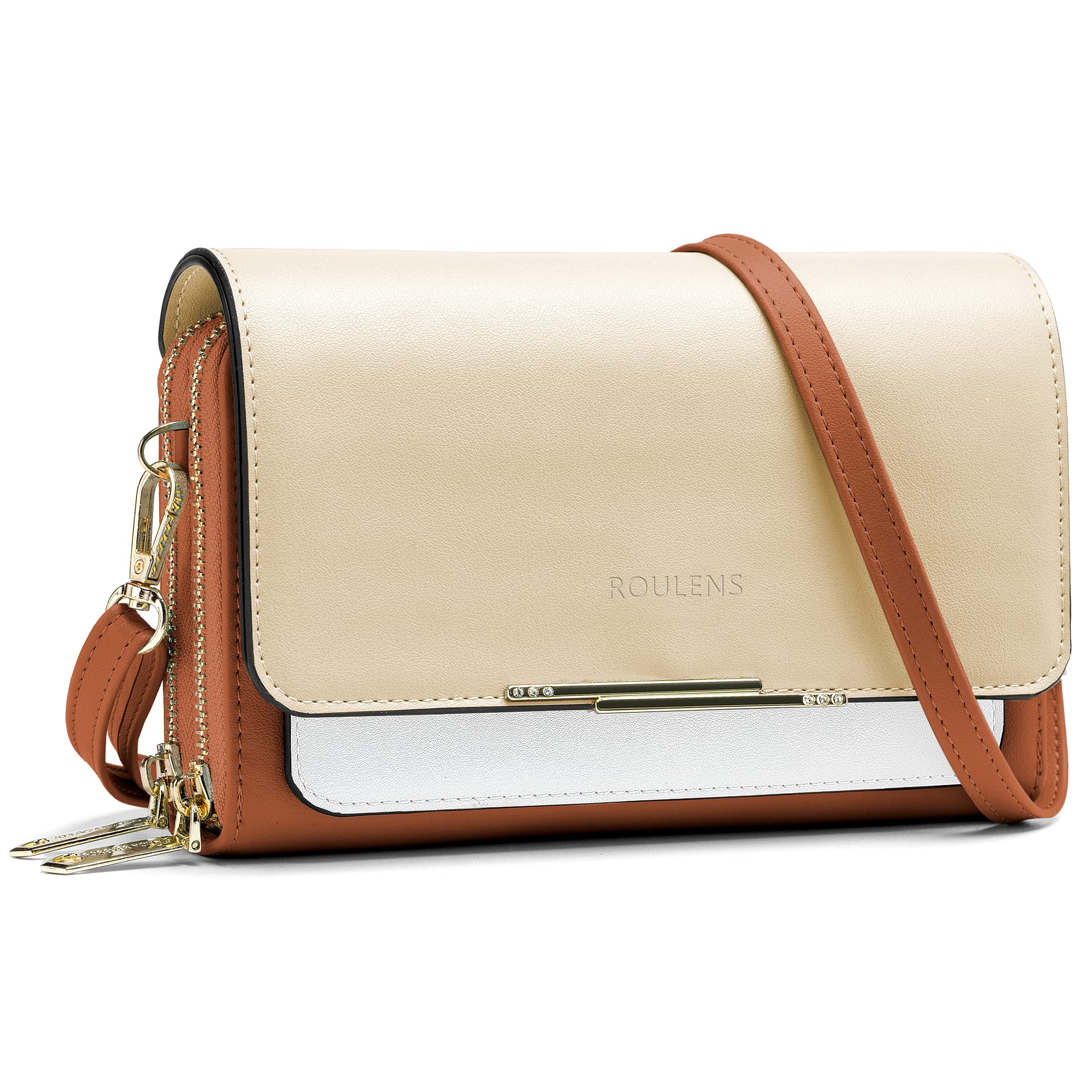 Roulens Small Crossbody Bag for Women - Stylish Phone Purse with Credit Card Slots & RFID Protection | Perfect for Travel, Shopping & Everyday Use (Black)