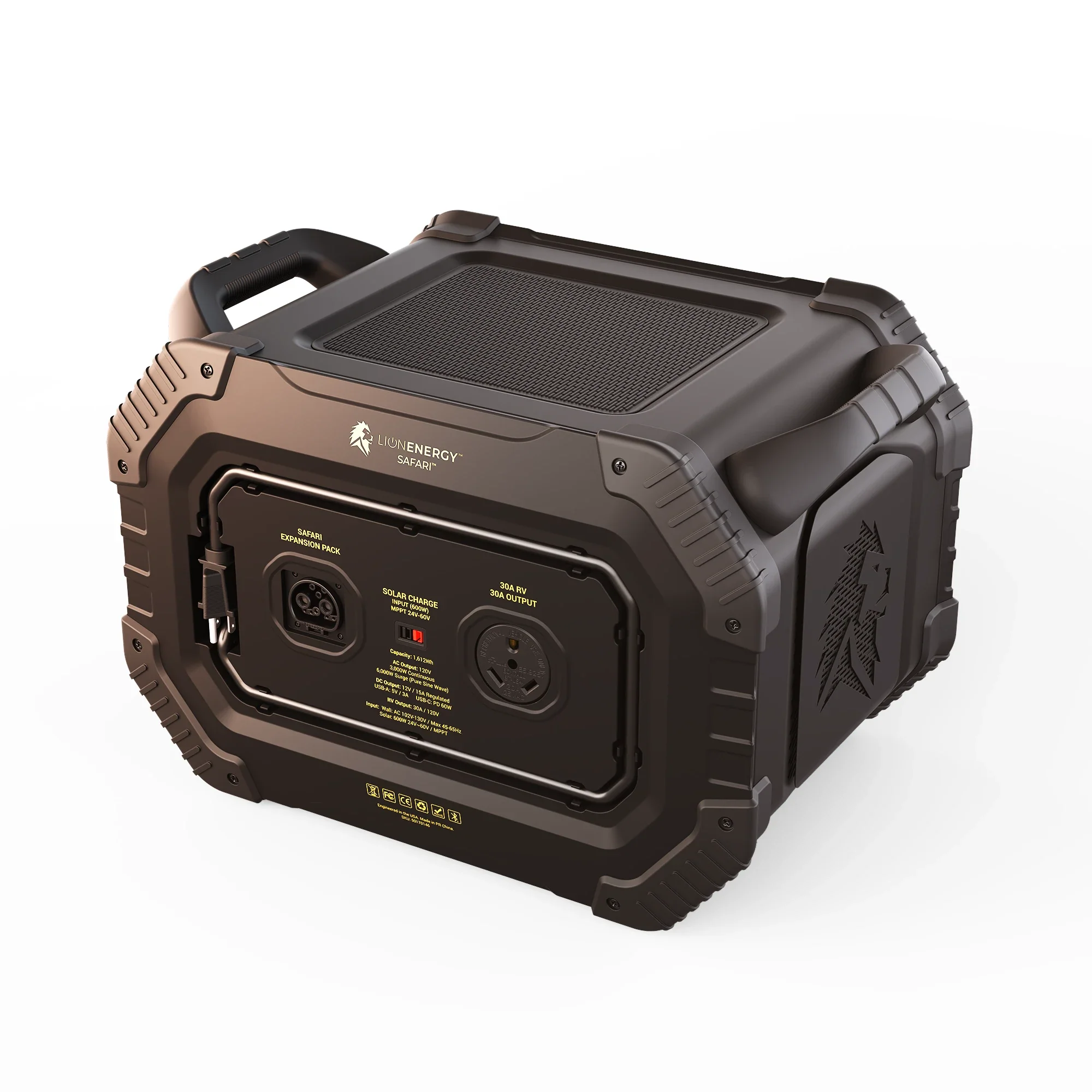 Lion Energy Safari 3000W 1612Wh Portable Power Station with Solar Generator Kit - Perfect for Camping, RV Trips, and Emergency Backup Power
