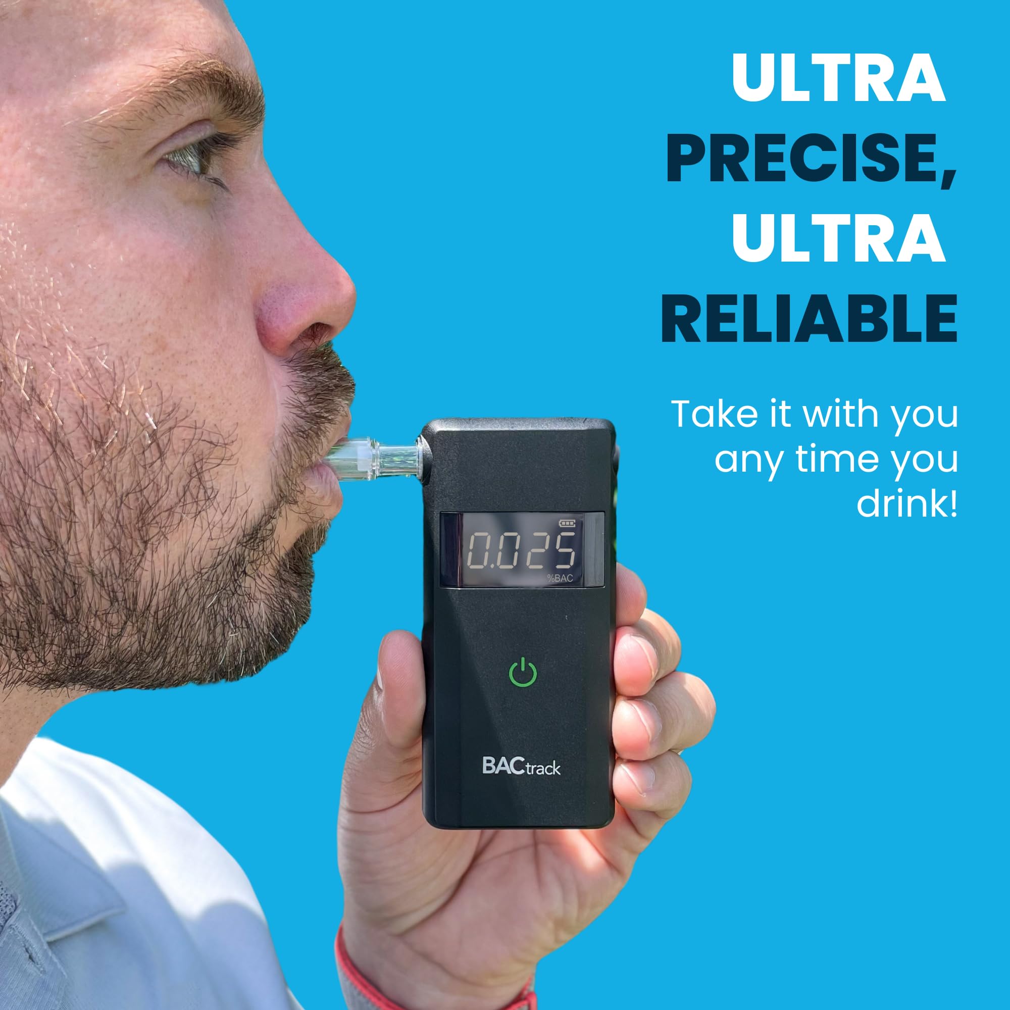 BACtrack Scout Breathalyzer with 20 Mouthpieces - Professional Portable Alcohol Tester for Personal & Workplace Use - Perfect for Parties, Events, and Safety Monitoring