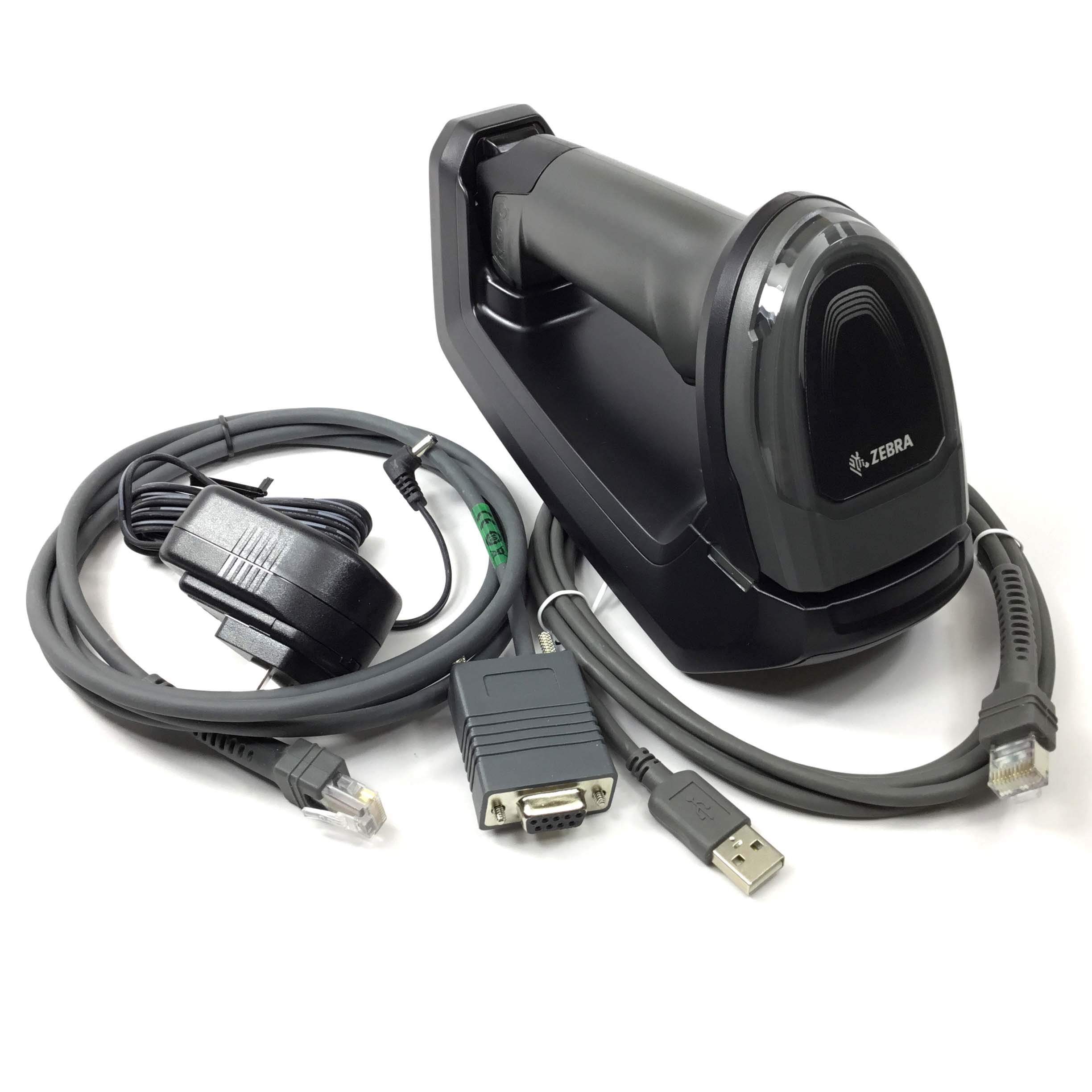 Zebra Symbol DS8178-SR Wireless Bluetooth 2D/1D Barcode Scanner with Cradle - Upgraded DS6878-SR Model (Renewed) for Retail, Warehouse & Inventory Management | Includes Power Supply, RS232 & USB Cables