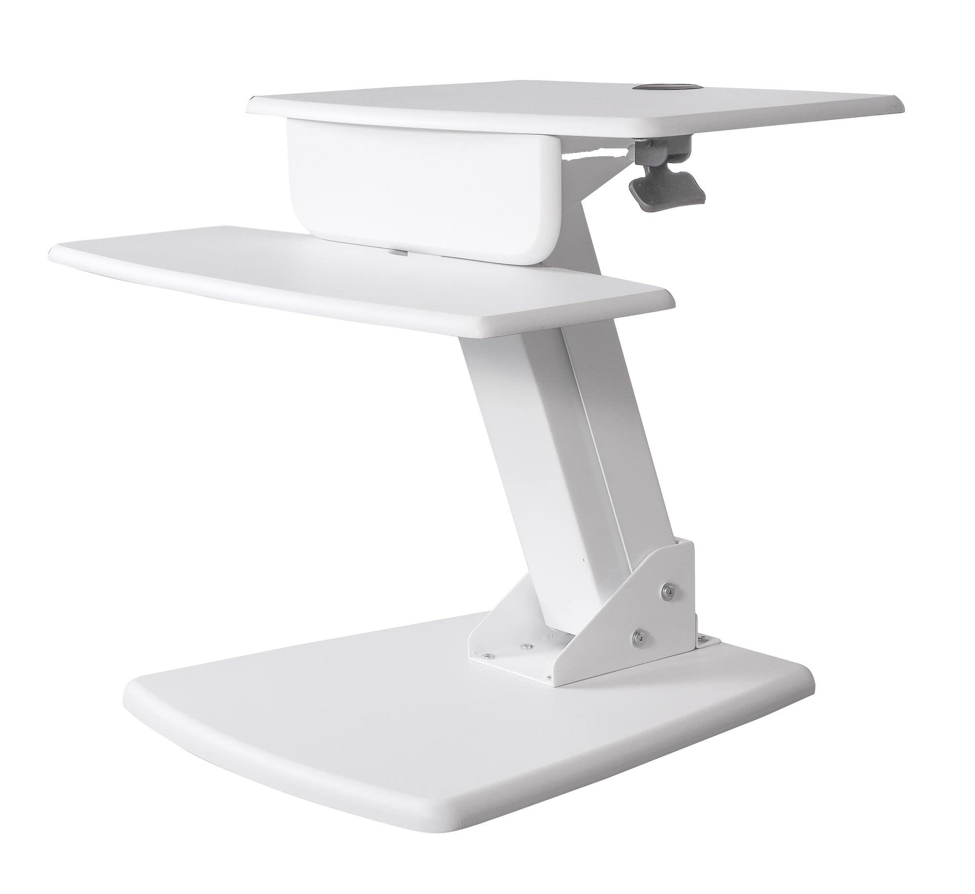 Kantek STS810W Adjustable Height Sit Stand Desk Converter - White | Ergonomic Home & Office Workstation for Laptop & Monitor | Perfect for Remote Work & Productivity