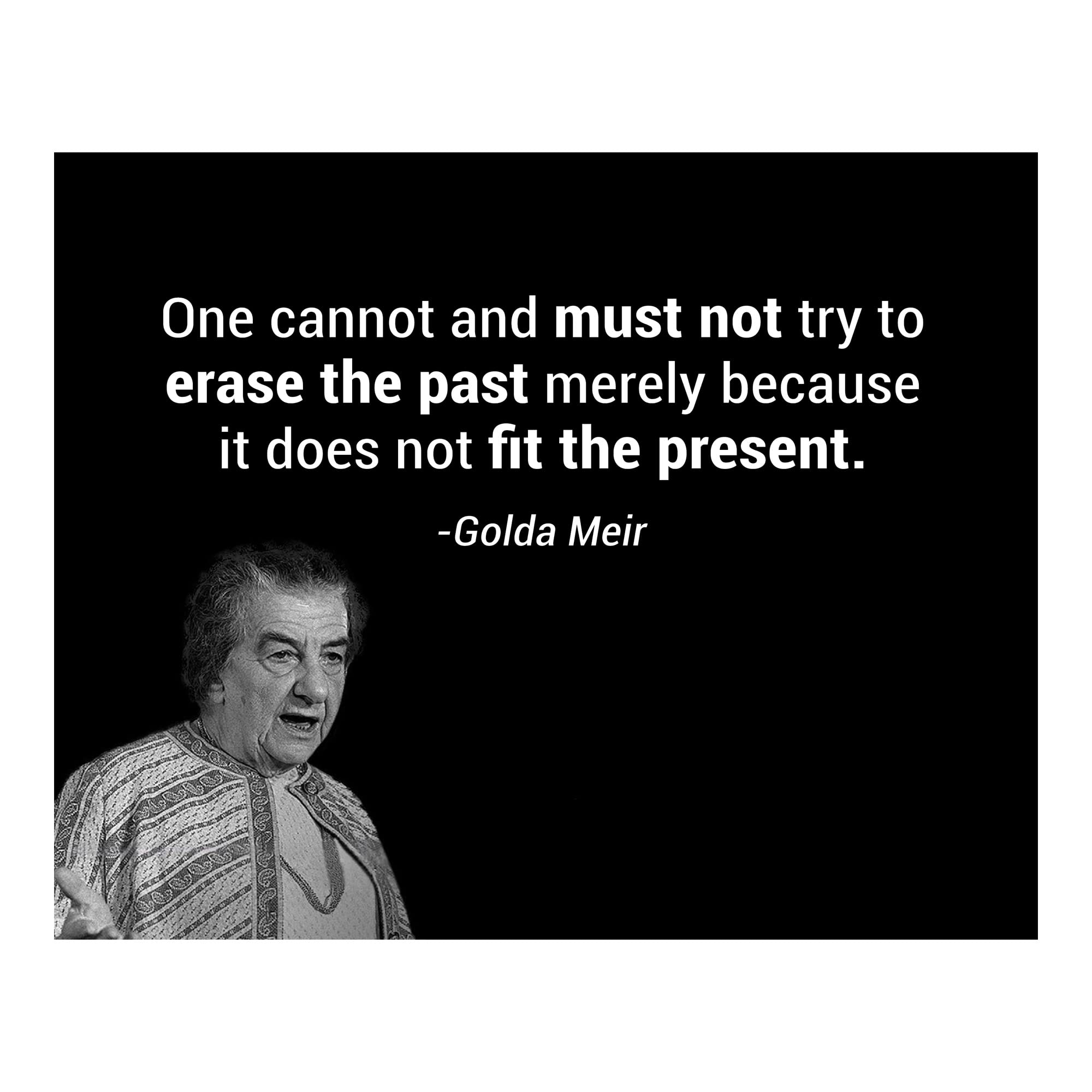 One Must Not Try To Erase The Past - Vintage Motivational Wall Art Print | Inspirational Home & Office Decor | Unframed 8x10 | Perfect for Living Room, Bedroom, or Workspace Aesthetics