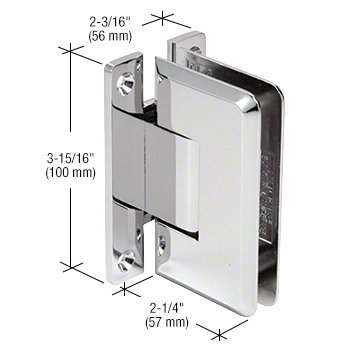 CRL Chrome Cologne Series Wall Mount Positive Close Cologne Hinge by CR Laurence - Durable Cabinet Hinge for Bathroom Vanity, Kitchen Cabinets & Commercial Use