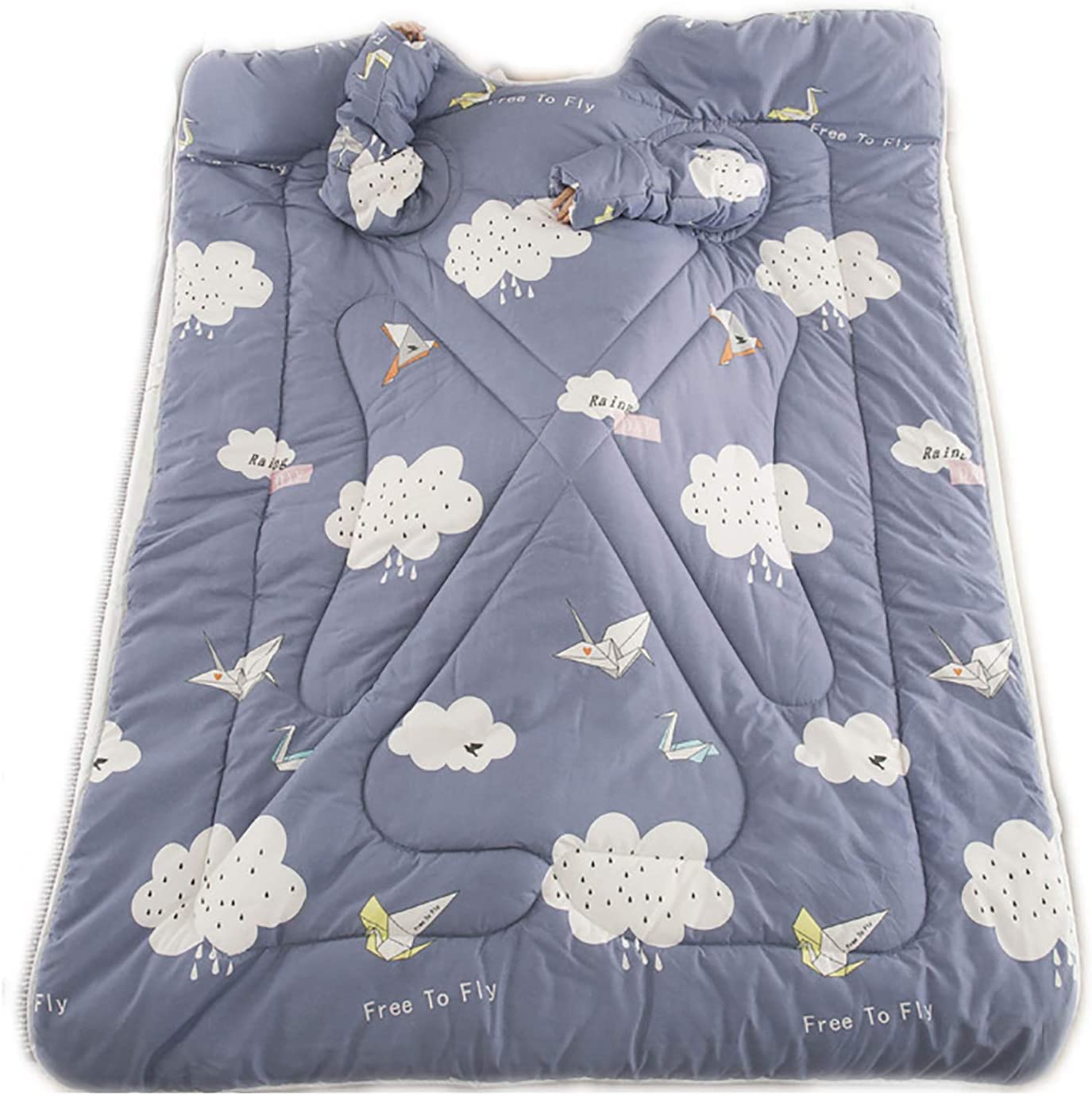 MOSHUO Lazy Quilt with Sleeves - Thickened Washed Multifunctional Blanket for Winter Warmth | Soft & Cozy | Perfect for Lounging, Reading, Watching TV & Napping (Color: 1)