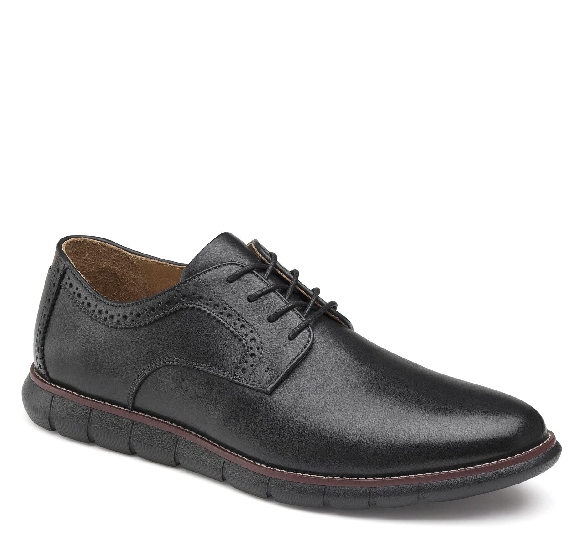 Johnston & Murphy Men's Holden Plain Toe Classic Dress Shoes - Genuine Leather Oxfords with Lightweight Athletic Construction for Business, Office & Formal Occasions