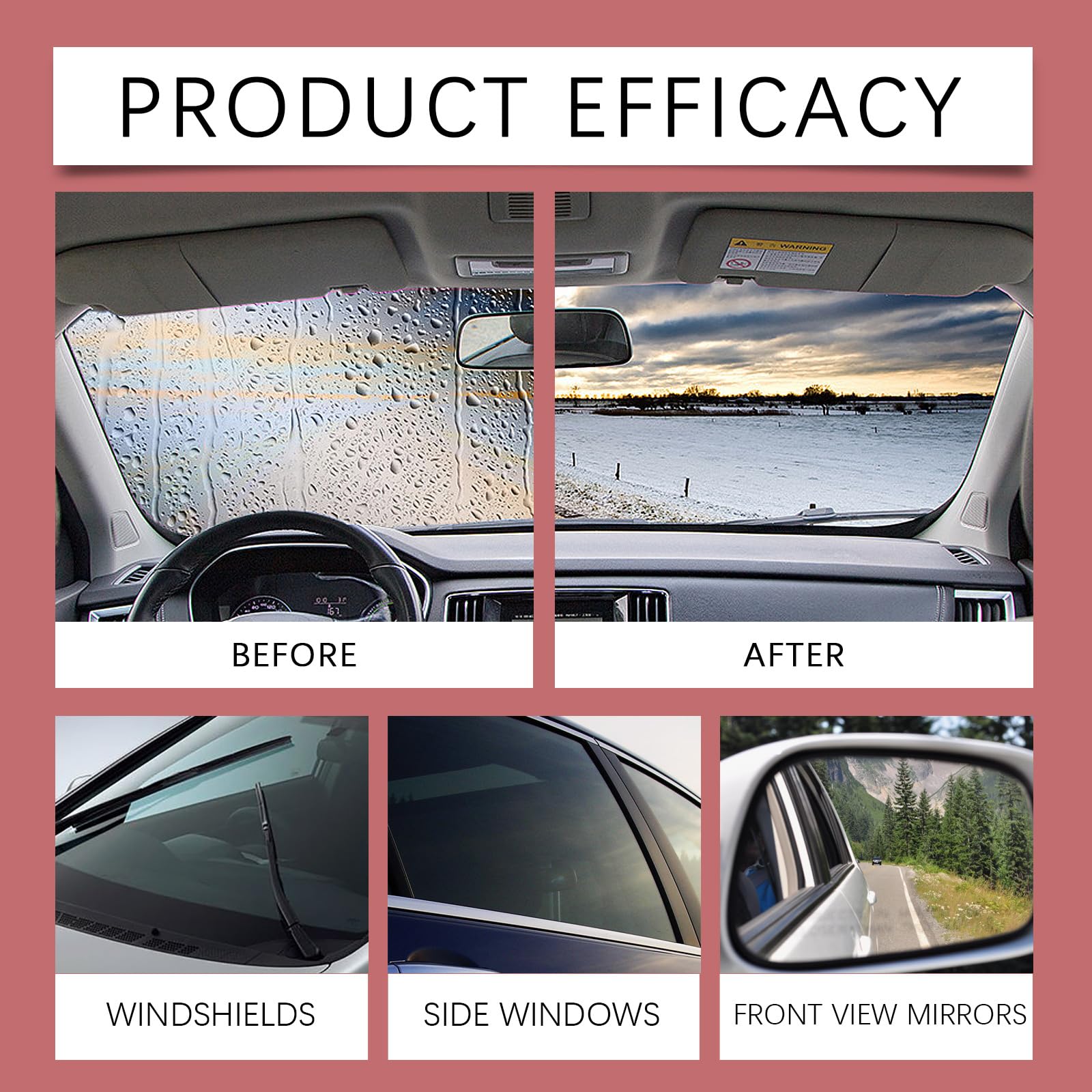 Jetdryshop Glass Cleaner Kit - 2 Pack Windshield Cleaner & Scratch Remover (120ml Each) | Car Glass Cleaning Board for Windshield, Mirrors & Windows | Perfect for Auto Detailing & Home Use