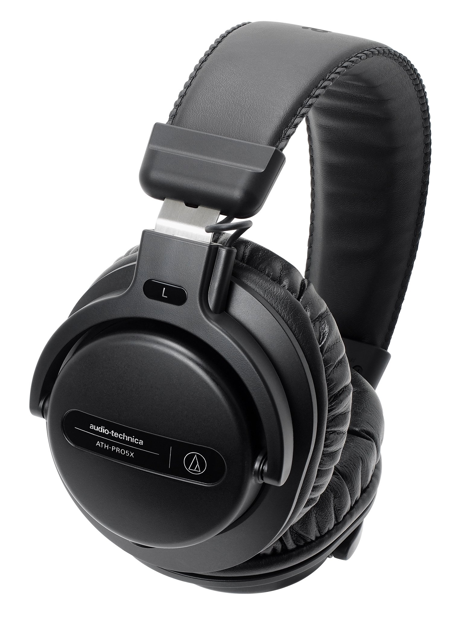 Audio-Technica ATH-PRO5XBK Professional DJ Headphones - Over-Ear Closed-Back Dynamic Monitor Headphones with High-Quality Sound, Noise Isolation & Comfortable Ear Cushions (Black) - Perfect for DJing, Studio Recording & Music Production