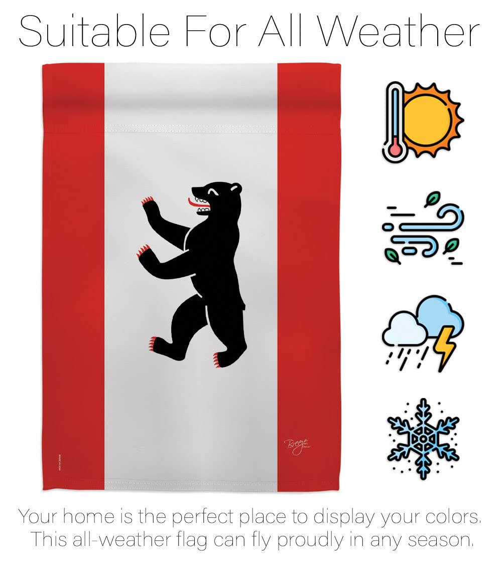 Berlin Garden Flag Set - Double-Sided House Decoration for Yard & Gift
