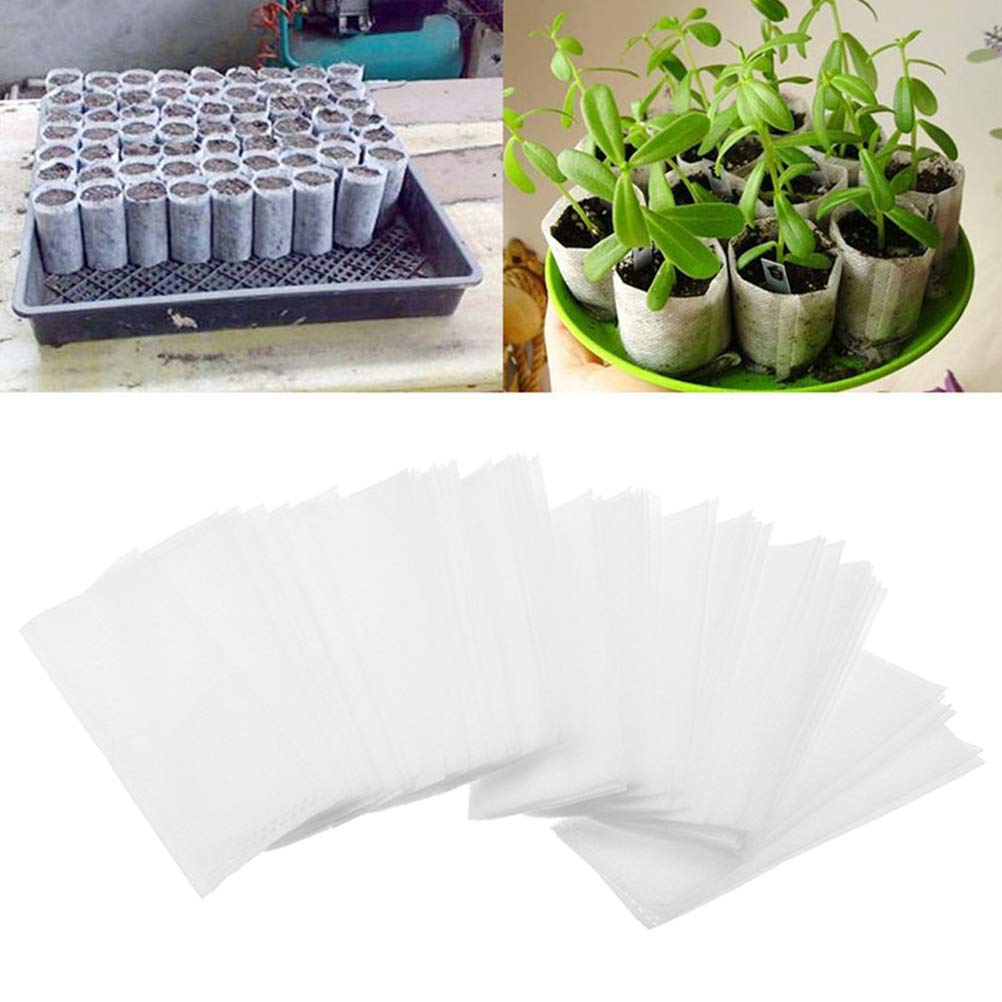 Yardwe 200PCS Non-Woven Plant Grow Bags - 4.3 x 2.8 Inch Nursery Fabric Pots for Seedlings, Vegetables & Herbs - Breathable & Durable Garden Planting Bags for Indoor/Outdoor Gardening
