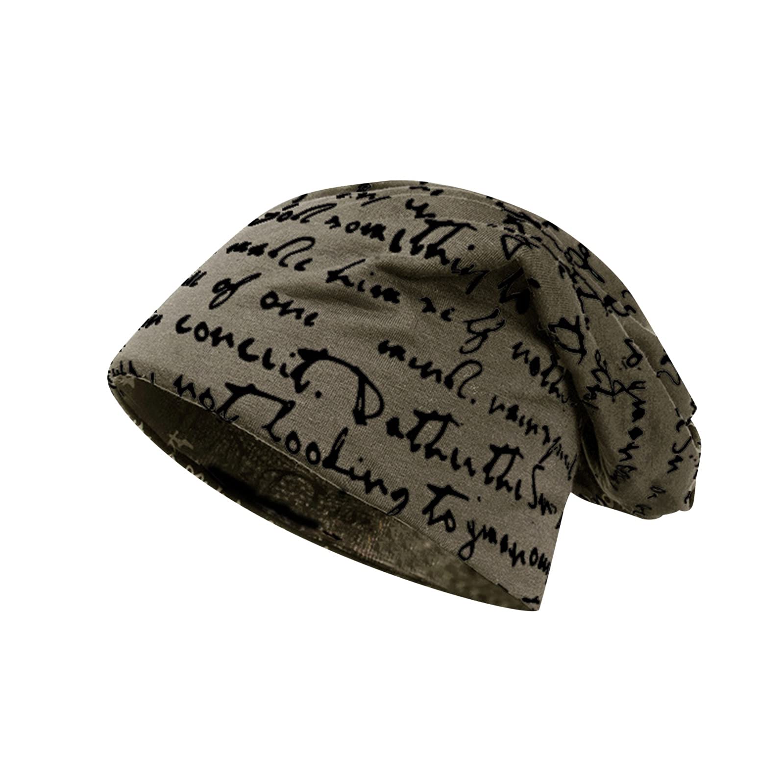 Yliquor Unisex Beanie Hat for Women & Men - Soft Chemo Skull Cap with Letter Print, Baggy Slouchy Design - Perfect for Cancer Patients, Winter Warmth & Casual Streetwear