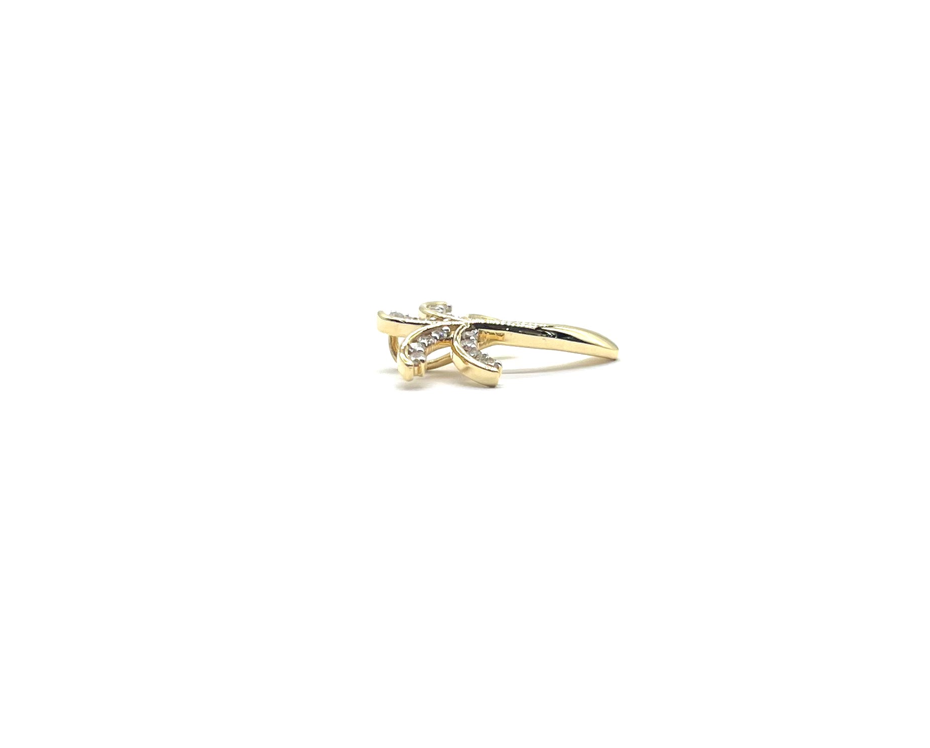 14K Yellow Gold Diamond Palm Tree Pendant Necklace - Elegant Beach Jewelry for Women, Perfect for Vacation, Summer Parties & Tropical Getaways