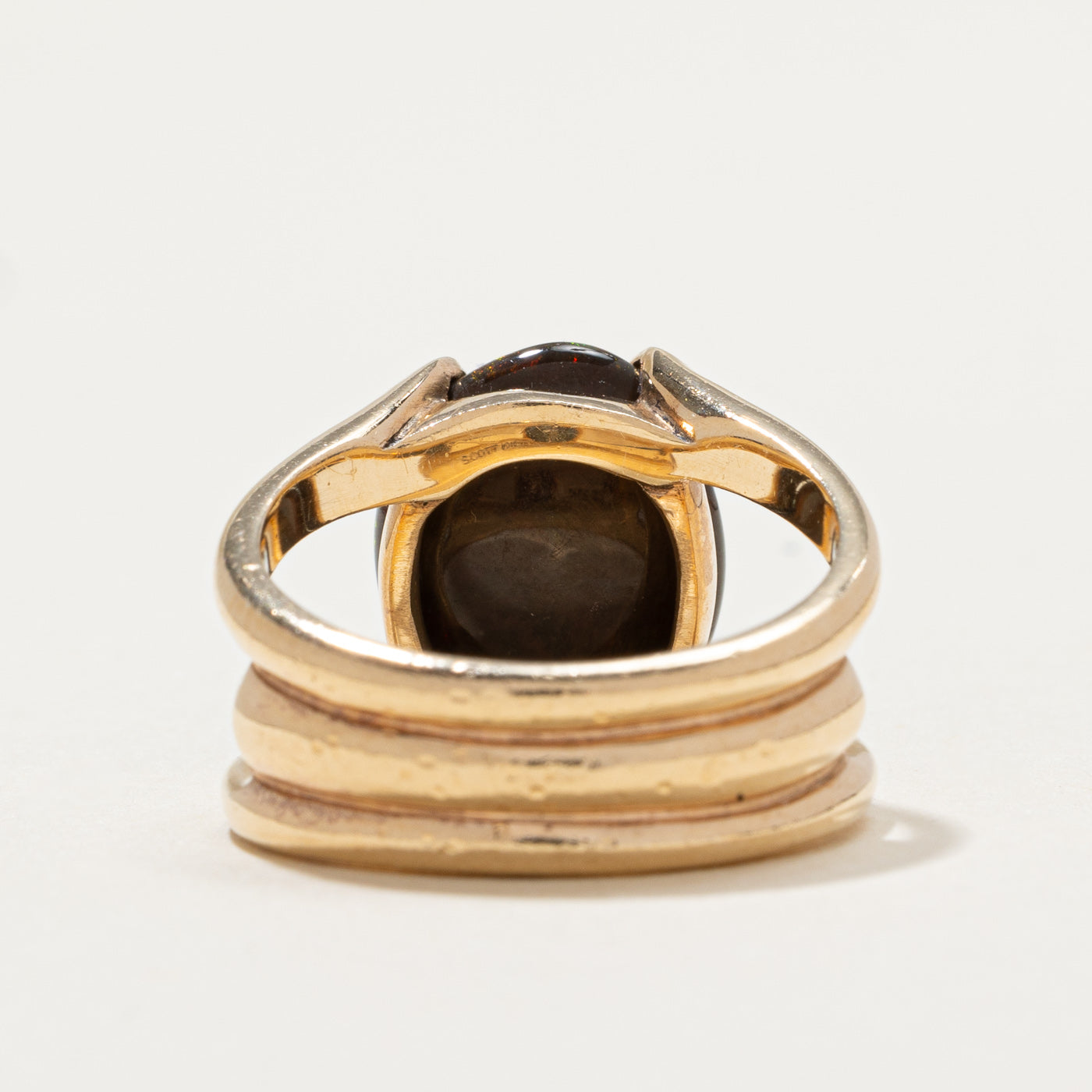 Boulder Opal Cocktail Ring for Women - 5.60ct Natural Opal Gemstone - Size 7 - Elegant Statement Jewelry for Parties, Weddings & Special Occasions