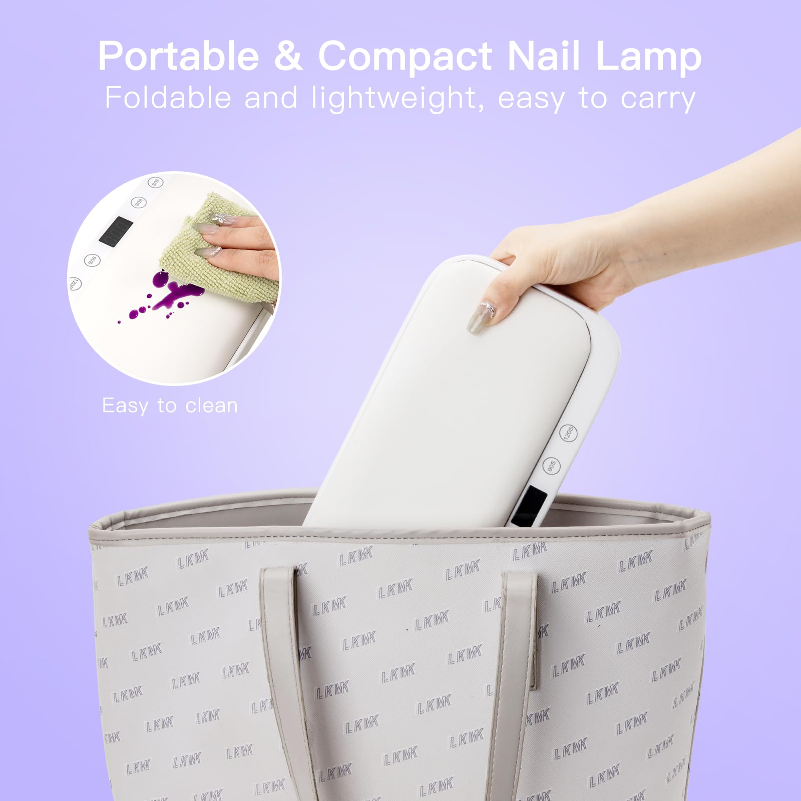 Professional LED UV Nail Lamp with Gloves & Arm Rest - 48W Foldable Gel Nail Dryer with 4 Timers for Salon & Home Manicure | Perfect for Gel Polish Curing, Nail Art, DIY Nails & Professional Nail Tech Use