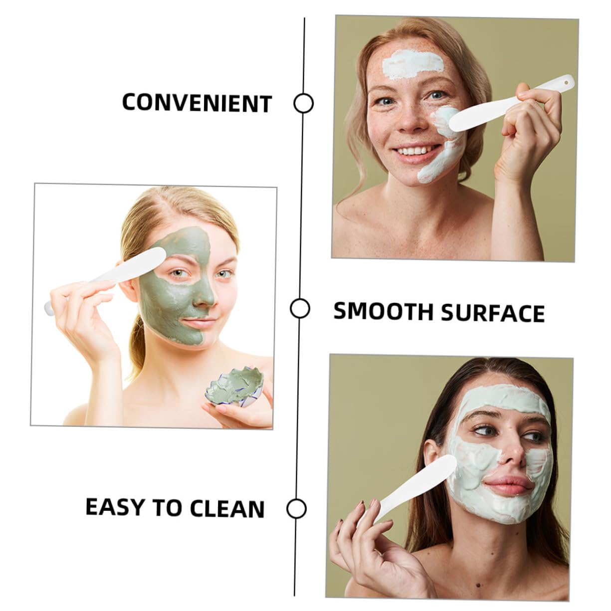 20pcs Reusable White Makeup Spatulas - Cosmetic & Skincare Tool for Face Cream, Foundation & Beauty Products - Perfect for DIY Makeup, Travel & Salon Use
