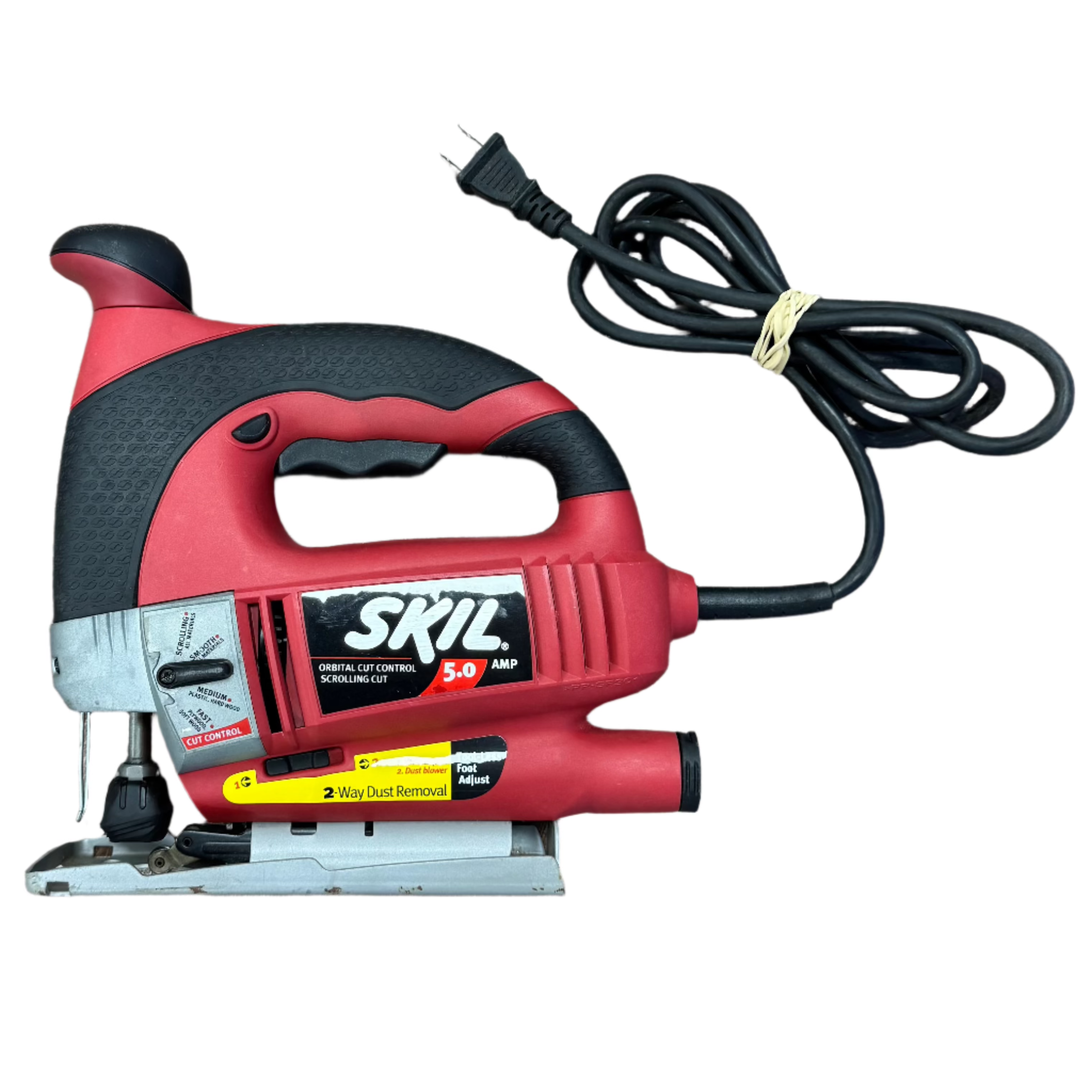 SKIL 490 Corded Jigsaw - 6.0 Amp Electric Jigsaw with Variable Speed & Dust Blower - Perfect for Woodworking, DIY Projects & Home Renovations