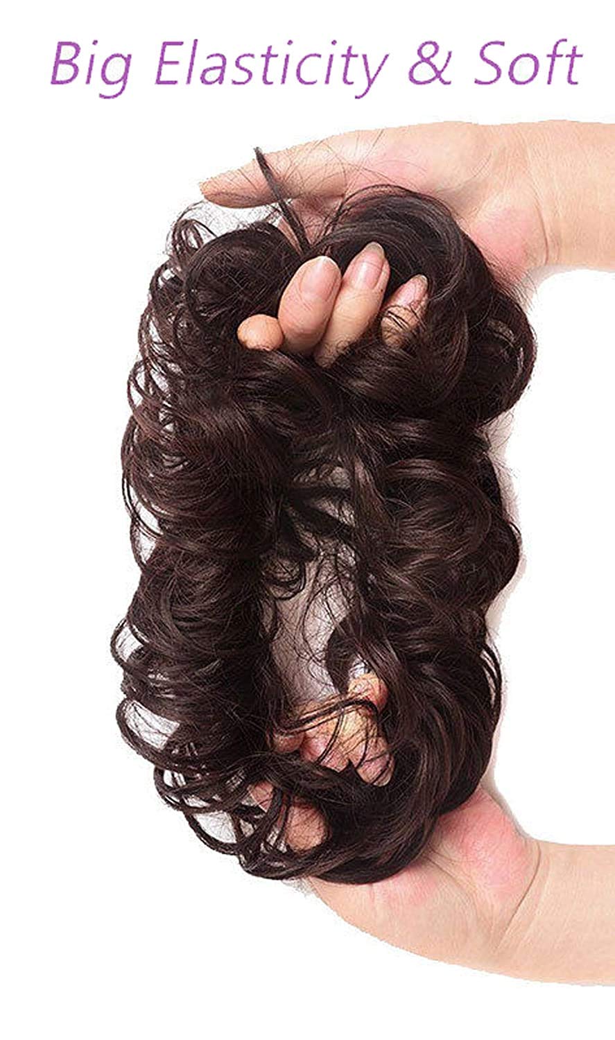 VSAKSH 2-Pack Curly Hair Juda Bun Maker Set - Black & Brown Hair Accessories for Women | Perfect for Updos, Ponytails & Everyday Styling