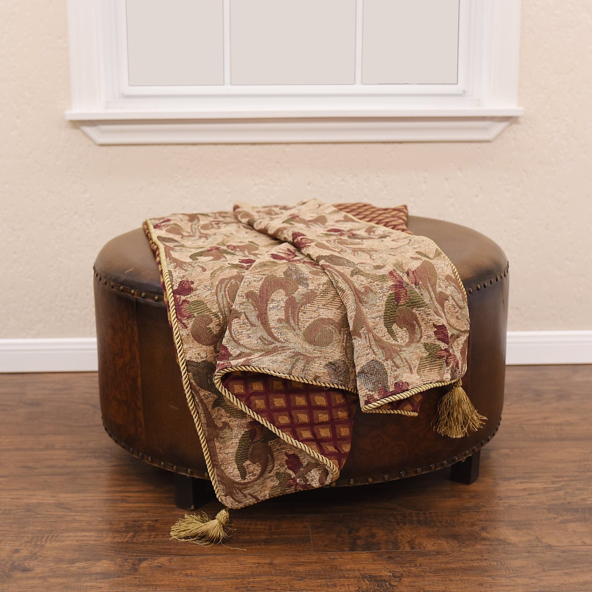 Reversible Paisley Chenille Throw Blanket 50x60 Inches - Soft Cozy Flannel Fleece Blanket for Couch, Bed, Sofa - Perfect for Winter, Fall, and Home Decor