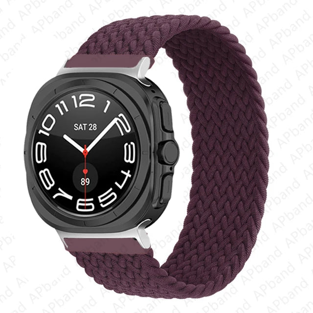 Stretchy Braided Solo Loop Bands for Samsung Galaxy Watch Ultra - Comfortable, Durable & Stylish for Workouts, Running & Everyday Wear