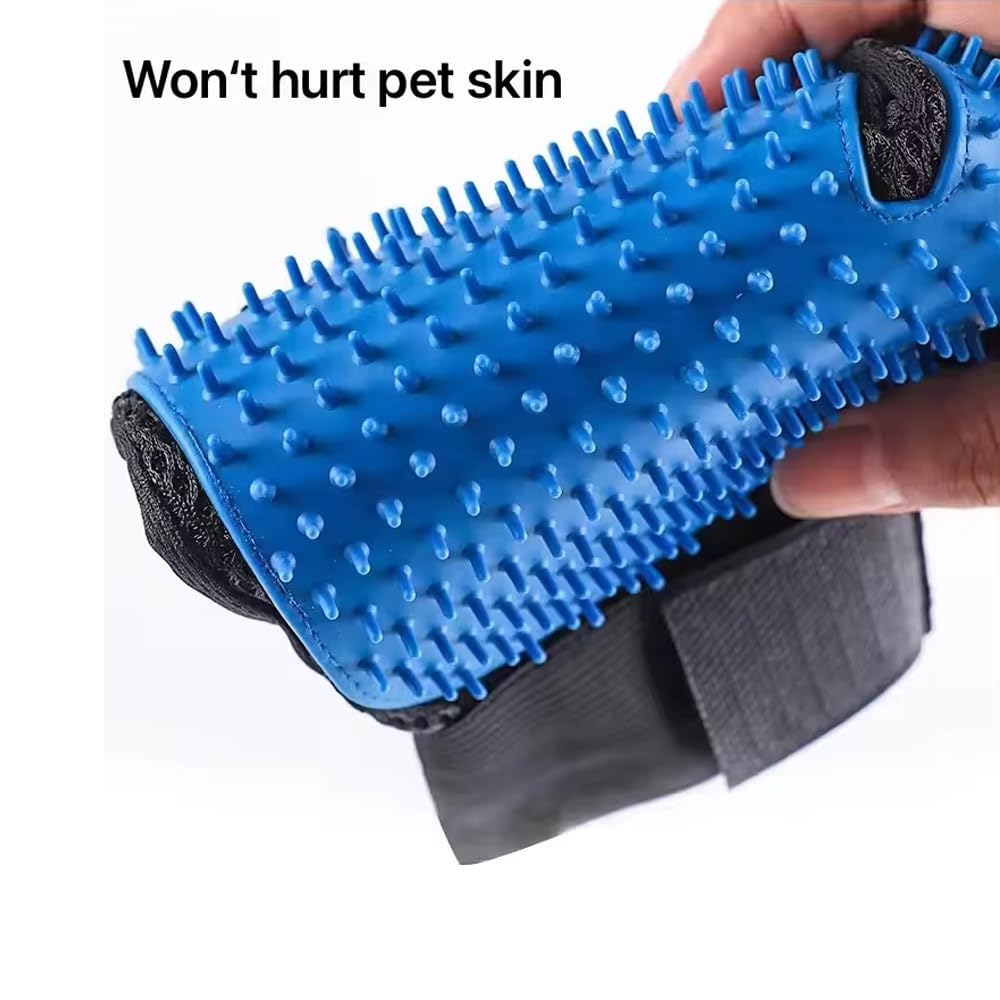 Pet Grooming Glove - Efficient Deshedding Brush for Dogs & Cats, Gentle Massaging Tool for Long & Short Fur, Reusable & Easy to Clean - Perfect for Bath Time, Shedding Season & Daily Grooming at Home