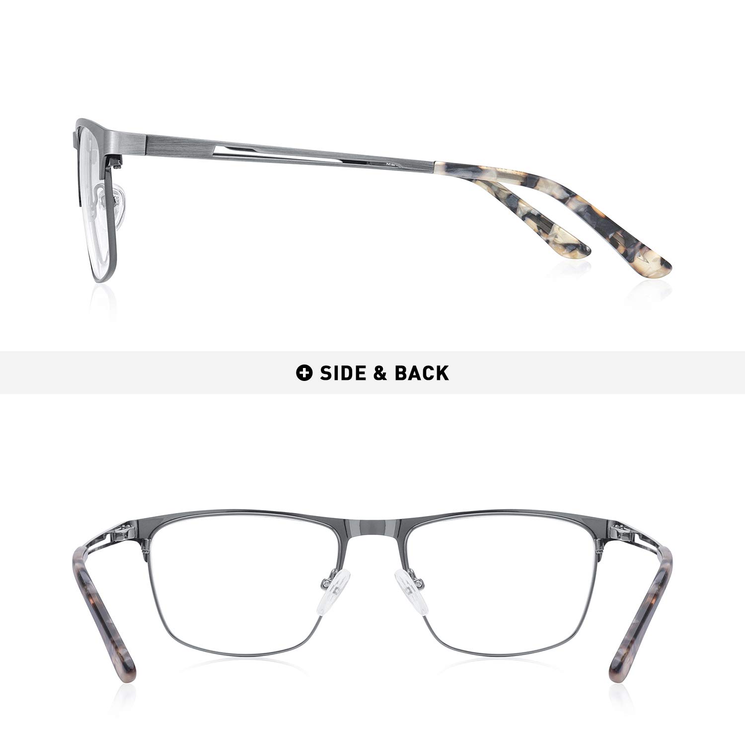 Blue Light Blocking Reading Glasses for Women & Men - Anti Eyestrain Computer Glasses with Spring Hinge - Perfect for Office Work, Screen Time & Night Reading