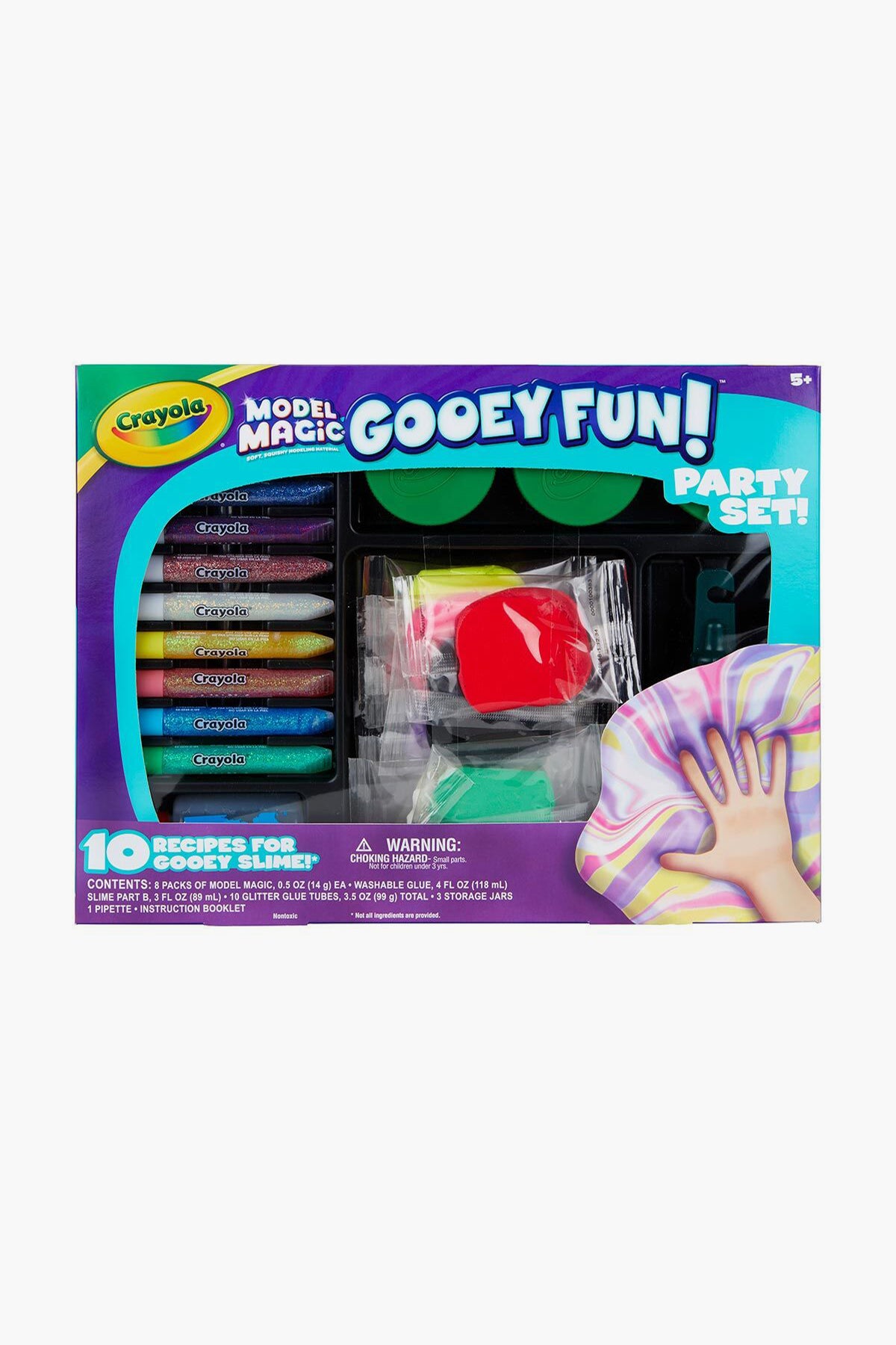 Crayola Model Magic Gooey Fun Kids Party Kit - Non-Toxic Modeling Clay for Arts & Crafts, Creative Play, Birthday Parties & Classroom Activities | Perfect for DIY Projects, Sensory Play & Kids Art Supplies