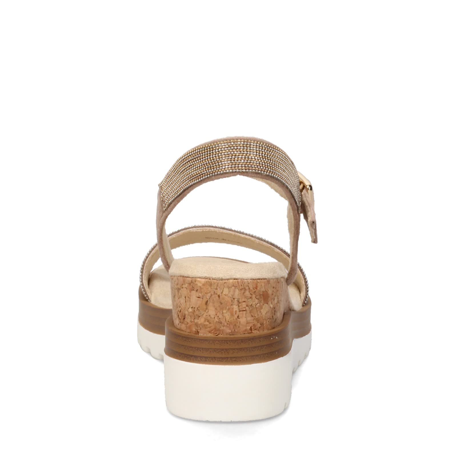 VANELi Women's Cedra Metallic Rhinestone Sandals - Casual Mid Heel 2-3 Inch Brown Shoes for Women | Perfect for Summer Outings, Beach Vacations & Date Nights