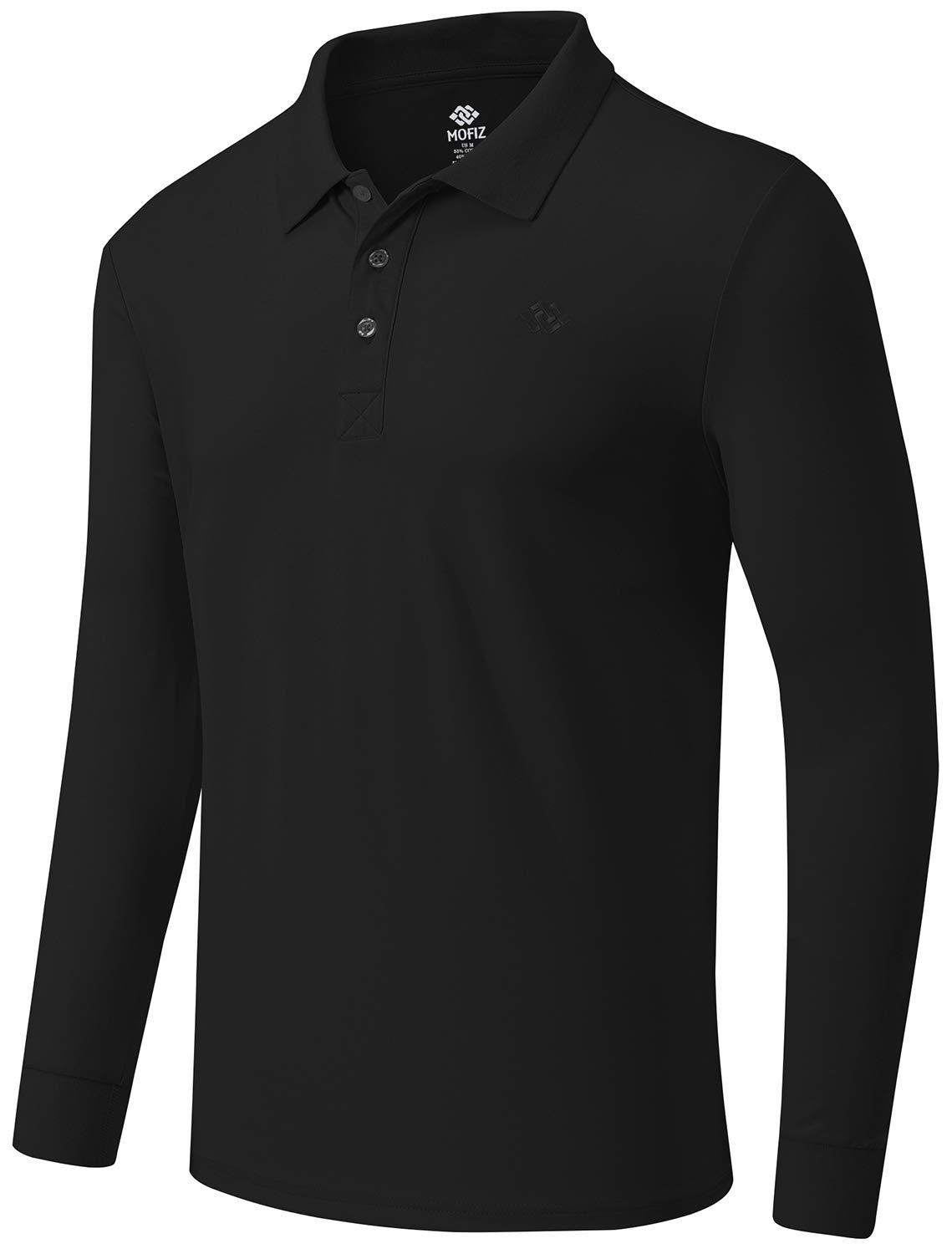 MoFiz Men's Long Sleeve Polo Shirts - Breathable Golf & Sports Shirt for Men, Comfortable Classic Jersey Fit - Perfect for Golf, Tennis, Casual Wear & Office Attire
