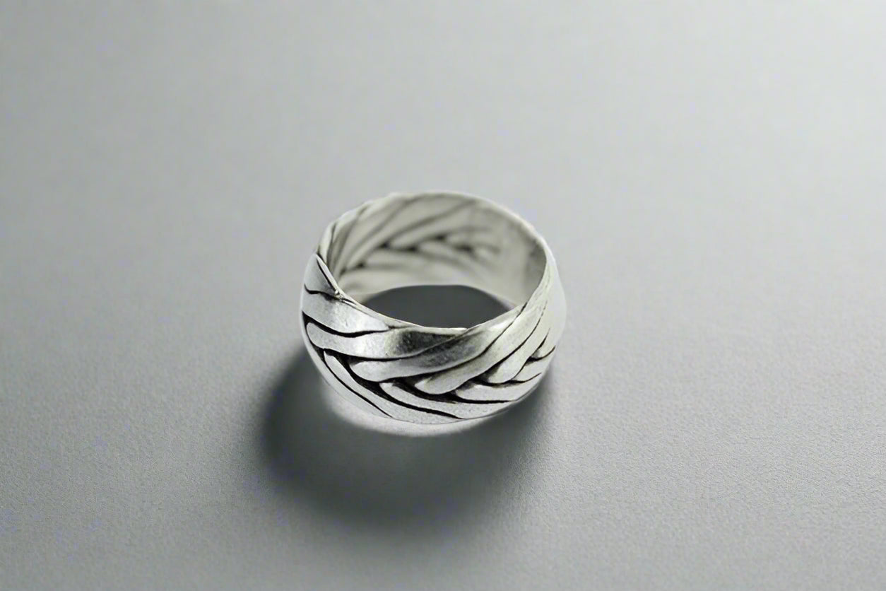 Curved Braided Band Pure Silver Bracelet - Elegant Jewelry for Women, Perfect for Parties, Weddings & Everyday Wear