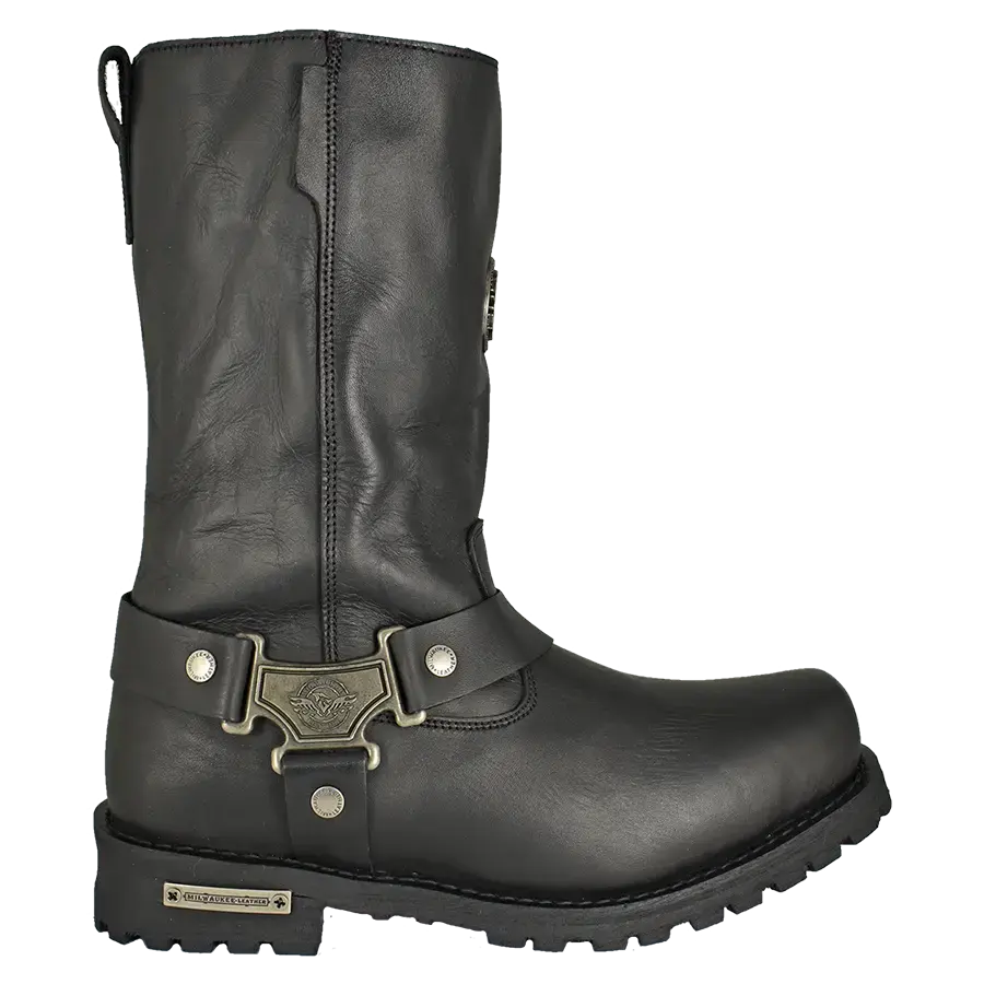Milwaukee Leather Men's 11-Inch Harness Motorcycle Boots - Durable Riding Boots for Cruiser & Biker - Perfect for Long Rides & Motorcycle Events