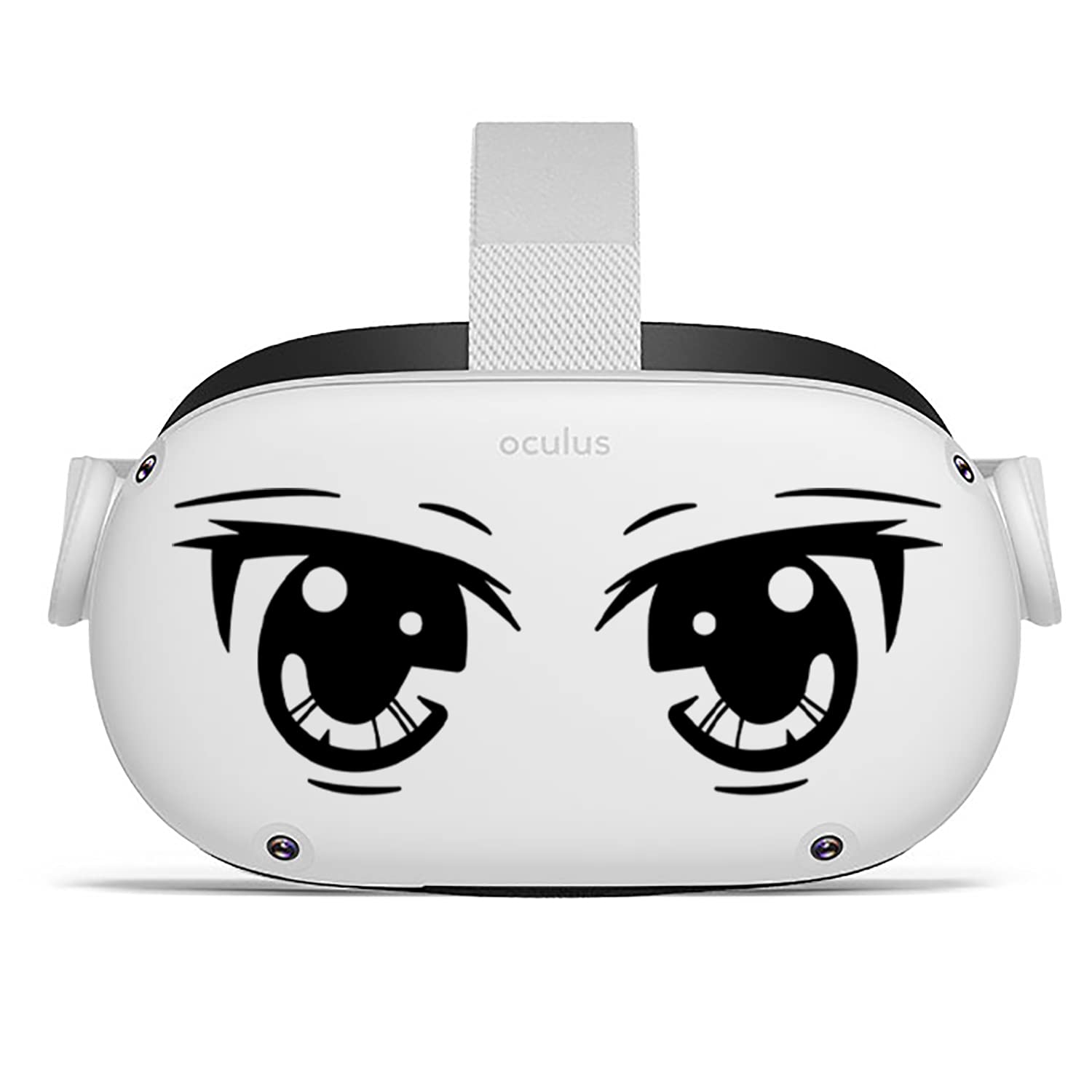 Oculus Quest 2 VR Headset Stickers - Cartoon Anime Eyes Vinyl Decals for Oculus Quest 2 - Easy to Install, Stain Resistant, No Background Eye Stickers - Perfect for Gaming, Cosplay, and VR Enthusiasts