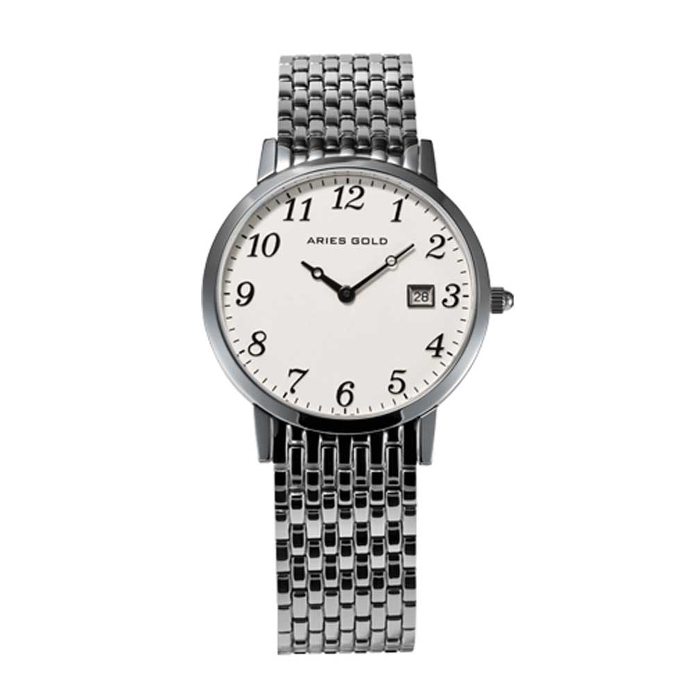 ARIES GOLD Heritage Master Silver Stainless Steel Women's Watch - Waterproof Luxury Dress Watch for Business, Party & Everyday Wear