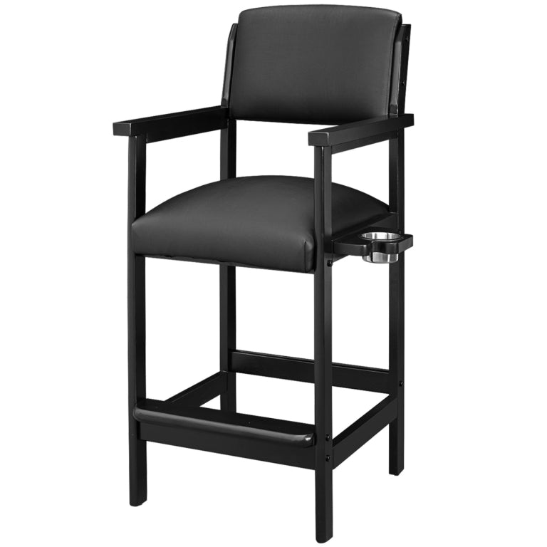 **Wooden Spectator Chair with Built-In Drink Holder - Perfect for Outdoor Sports, Picnics, and Backyard Relaxation**