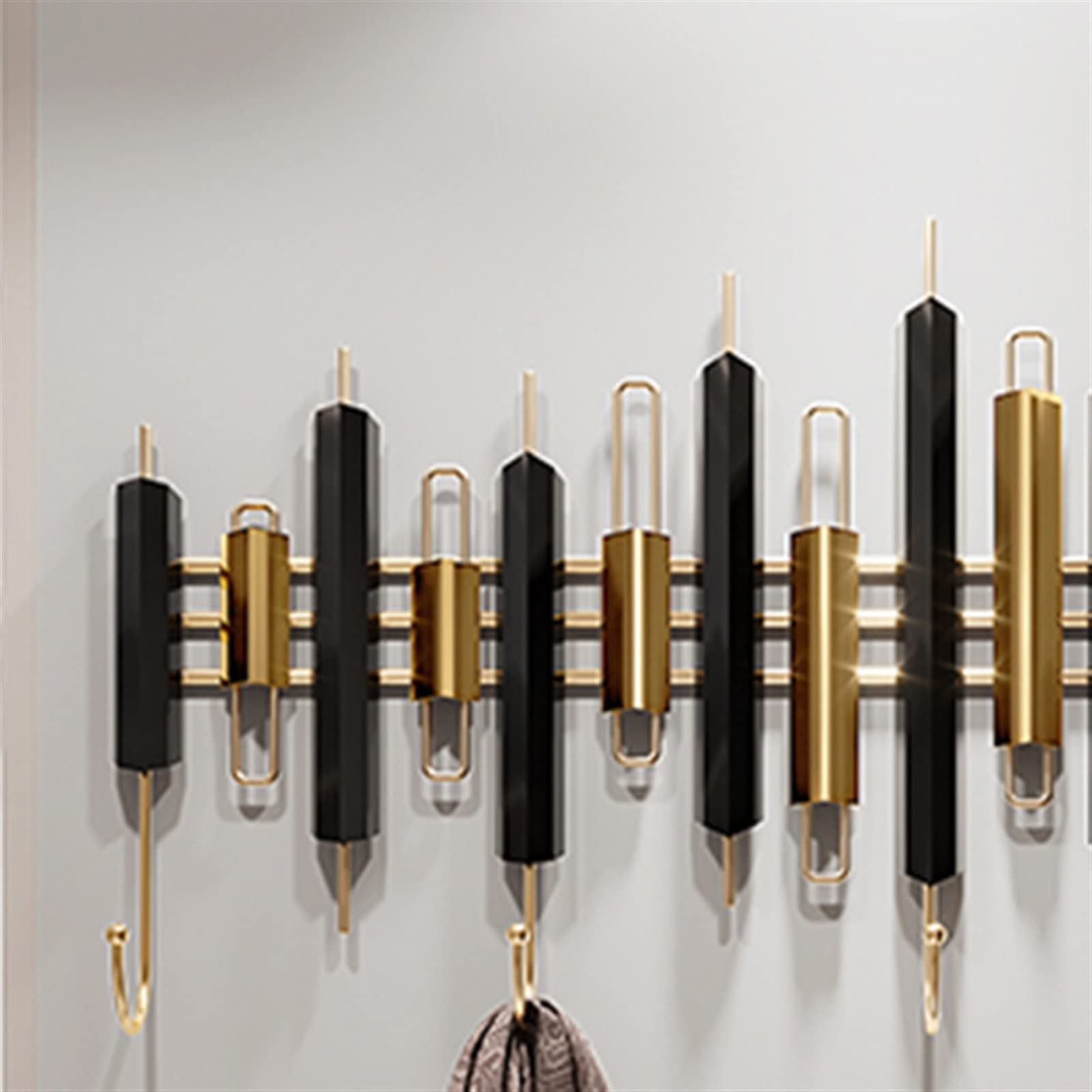 Minimalist Wall Mounted Coat Rack - Modern Vertical Metal Coat Hanger for Living Room, Bedroom & Hallway - Space Saving Door Entryway Organizer for Jackets, Hats & Scarves | Perfect for Apartments, Dorms & Small Spaces
