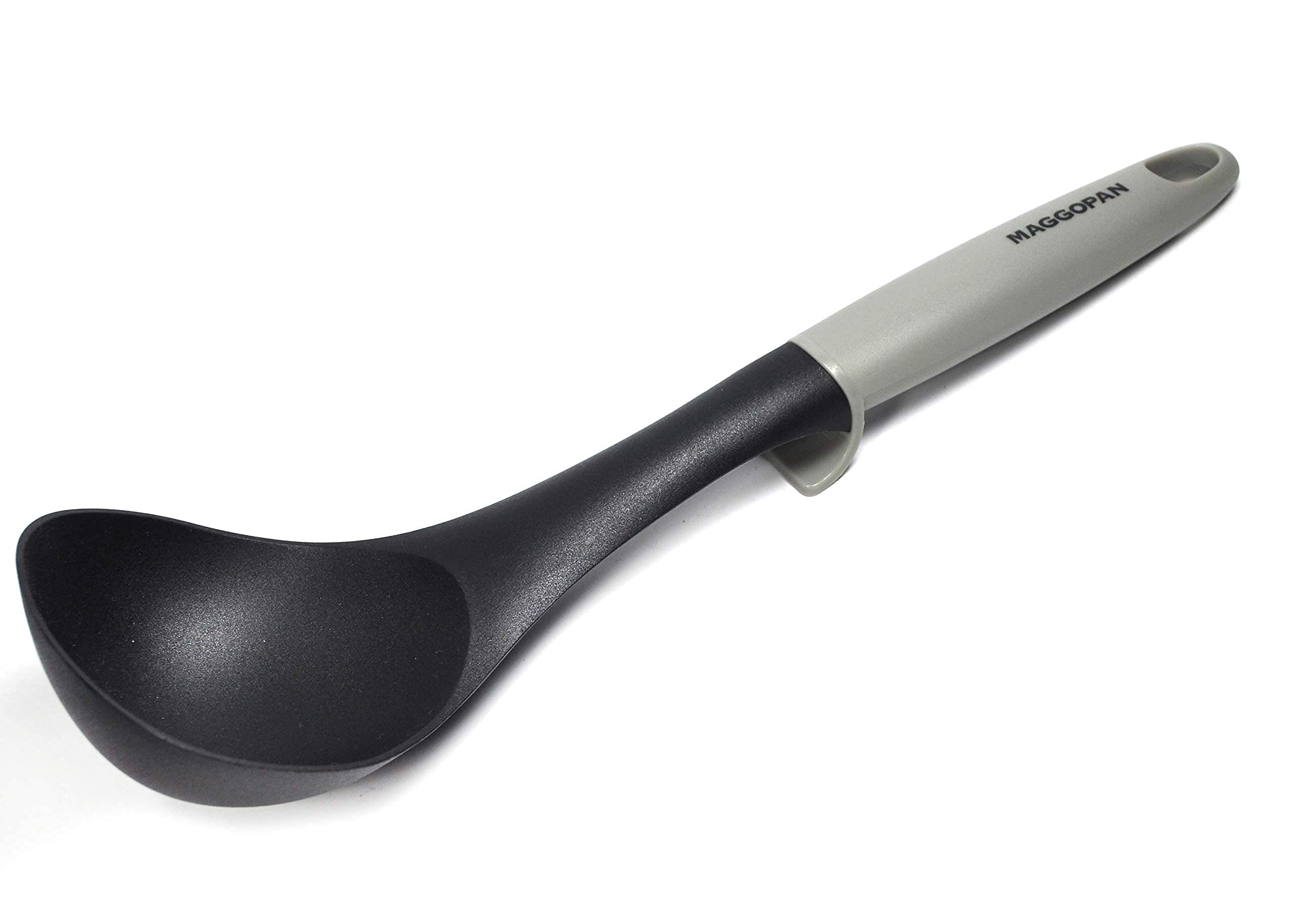 **MAGGOPAN Nylon Soup Ladle with Ergonomic Grip - Heat-Resistant Kitchen Tool for Cooking, Serving, and Stirring Soups, Stews, and Sauces**
