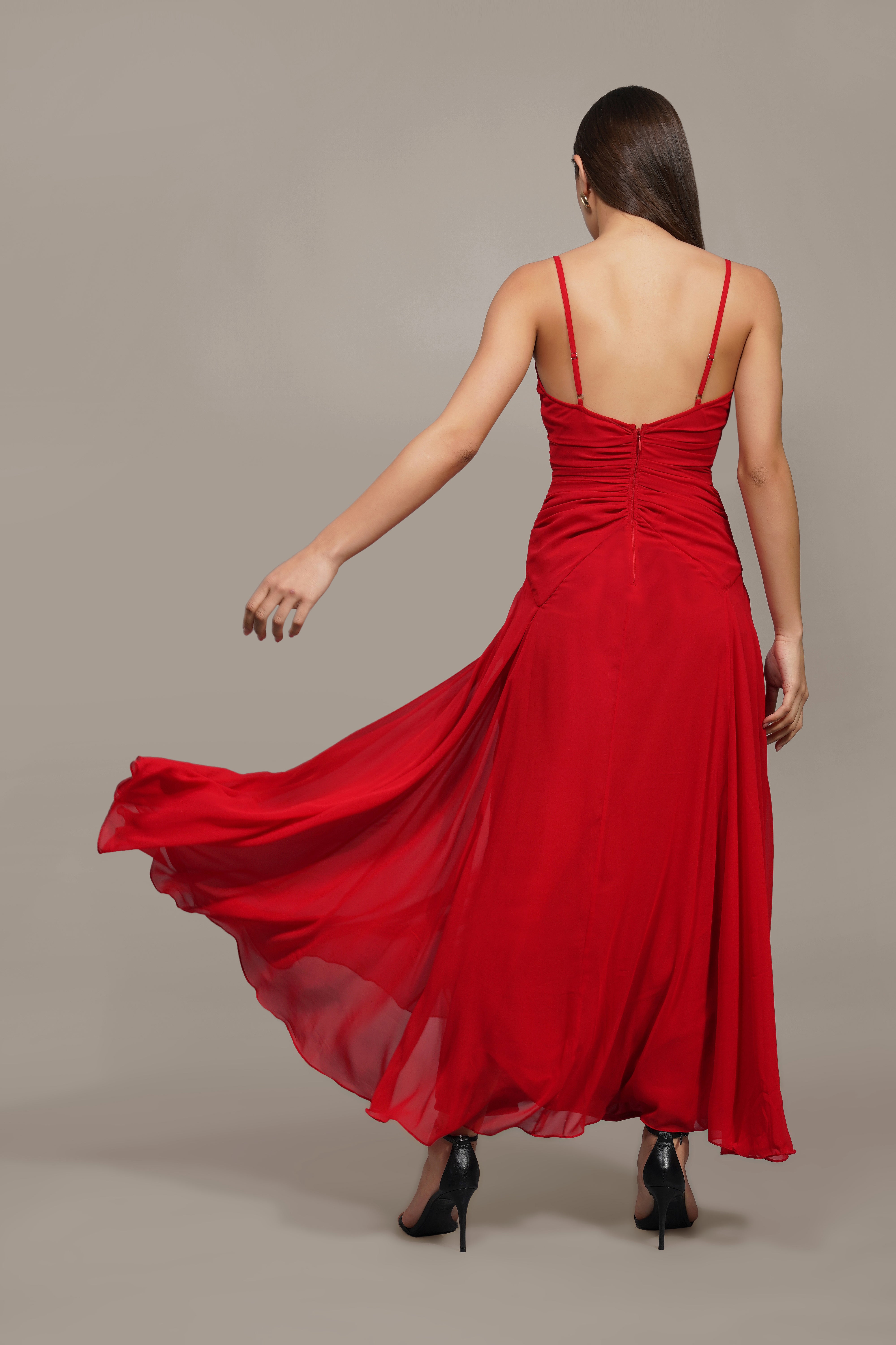 Whitley Maxi Dress in Red - Flowy Long Summer Dress for Women, Elegant & Comfortable - Perfect for Beach, Vacation, and Casual Outings