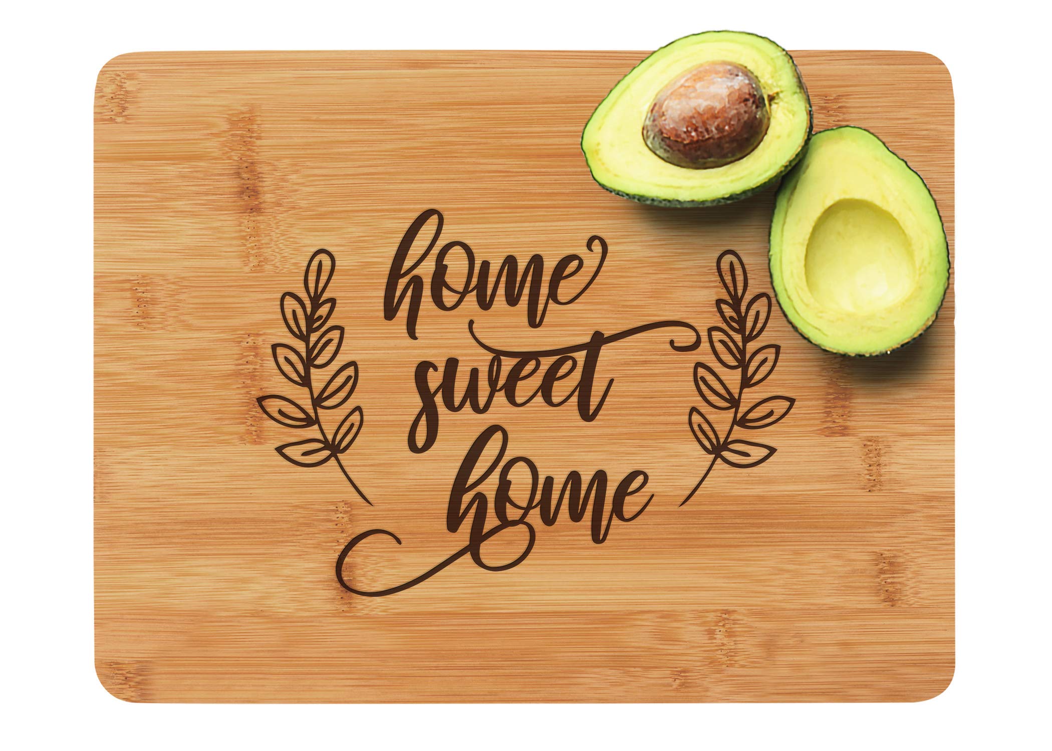Personalized Engraved Bamboo Cutting Board - 8x12 Inch Housewarming Gift, Realtor Closing Present, Cheese & Charcuterie Serving Tray for Kitchen & Entertaining | Perfect for Weddings, Anniversaries & Holiday Gifts