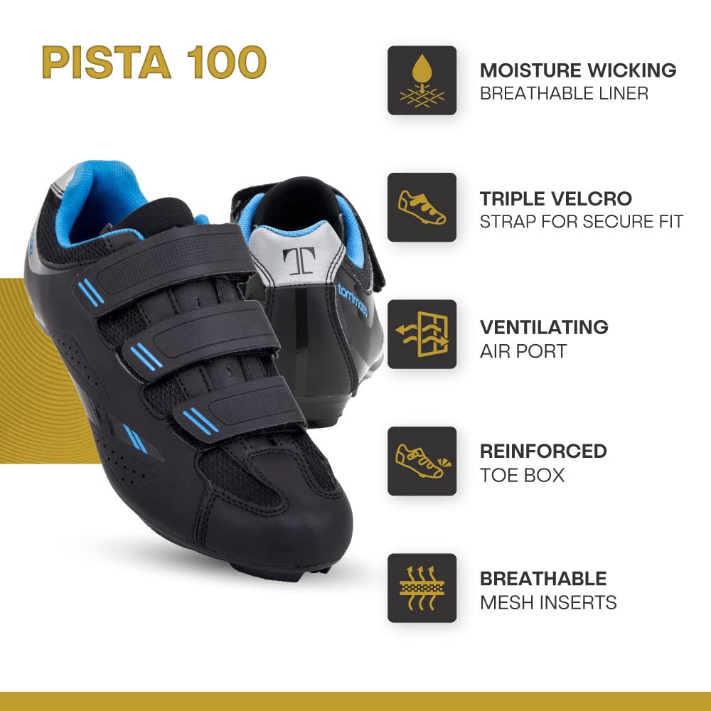 Tommaso Pista Women's Cycling Shoes - Peloton & Indoor Spin Bike Shoes - SPD/Delta Cleat Compatible - Comfortable & Lightweight for Indoor Cycling, Spin Classes & Peloton Workouts