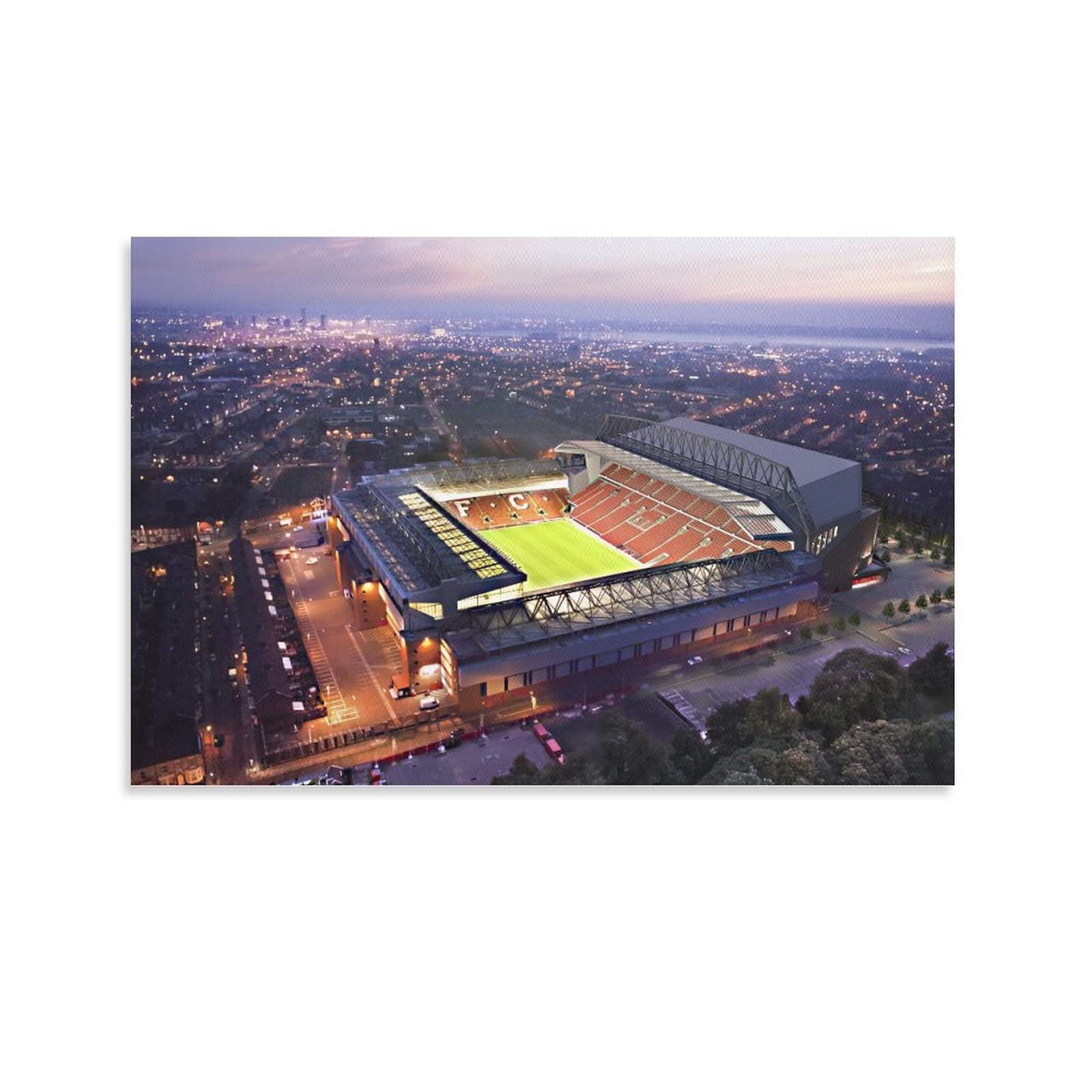 Anfield Football Stadium Landscape Poster - 20x30cm (8x12inch) Unframed Canvas Wall Art for Home, Living Room, Bedroom & Office Decor | Perfect for Sports Fans & Football Enthusiasts