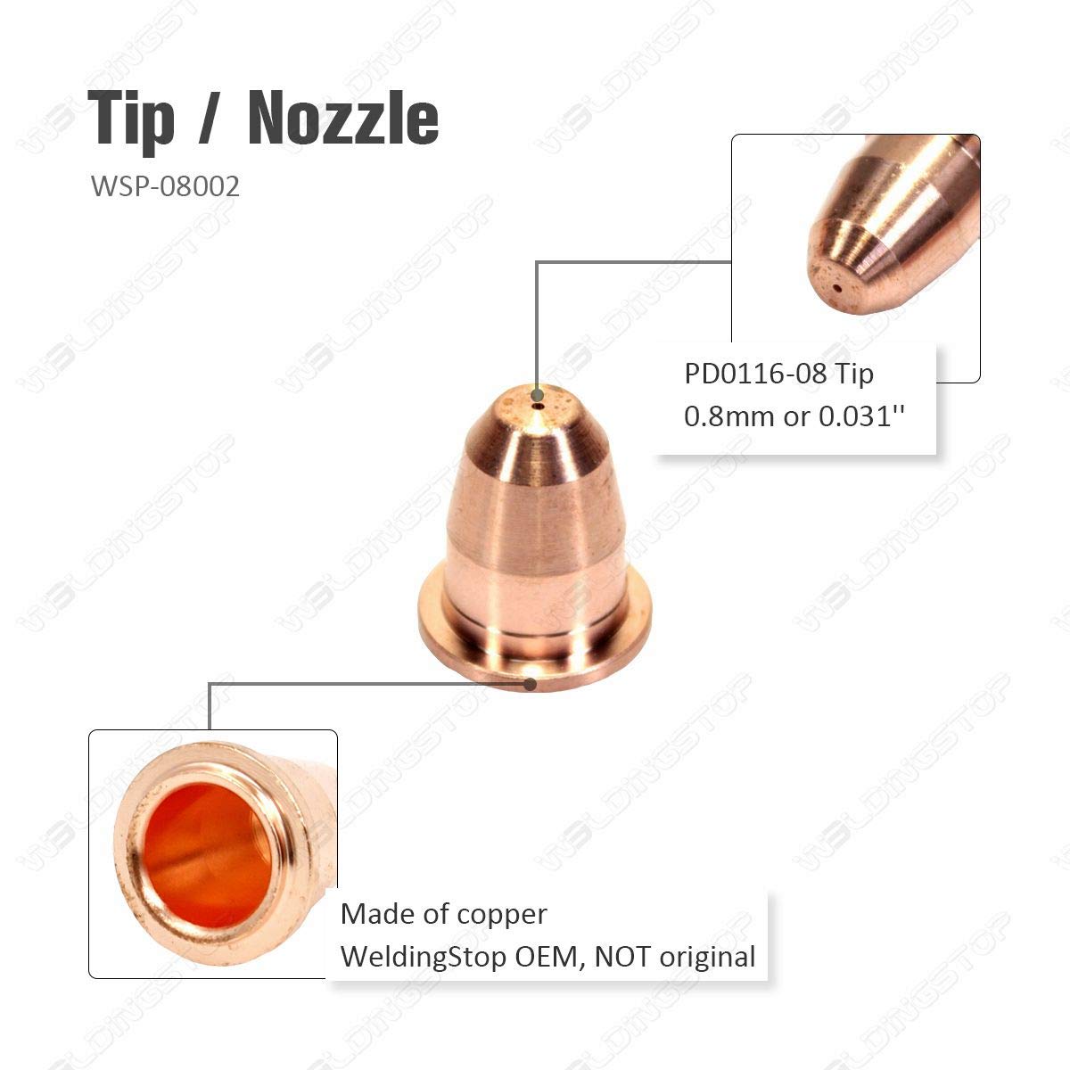 Vipercut 30 Plasma Cutter Electrode Nozzle Kit - 26pcs Replacement Consumables for Plasma Cutting - Perfect for Metal Fabrication, Automotive Repair & DIY Projects