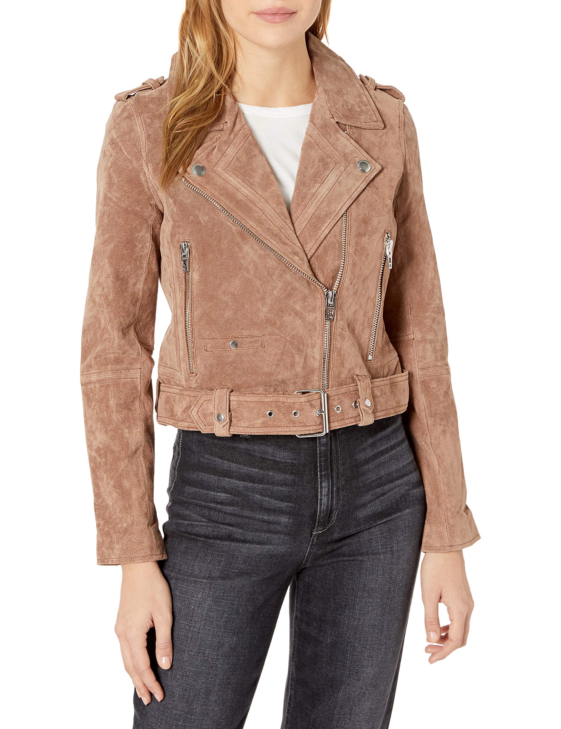 BLANKNYC Women's Suede Moto Jacket - Stylish Faux Leather Biker Jacket for Women | Perfect for Casual Outfits, Night Out & Fall Fashion