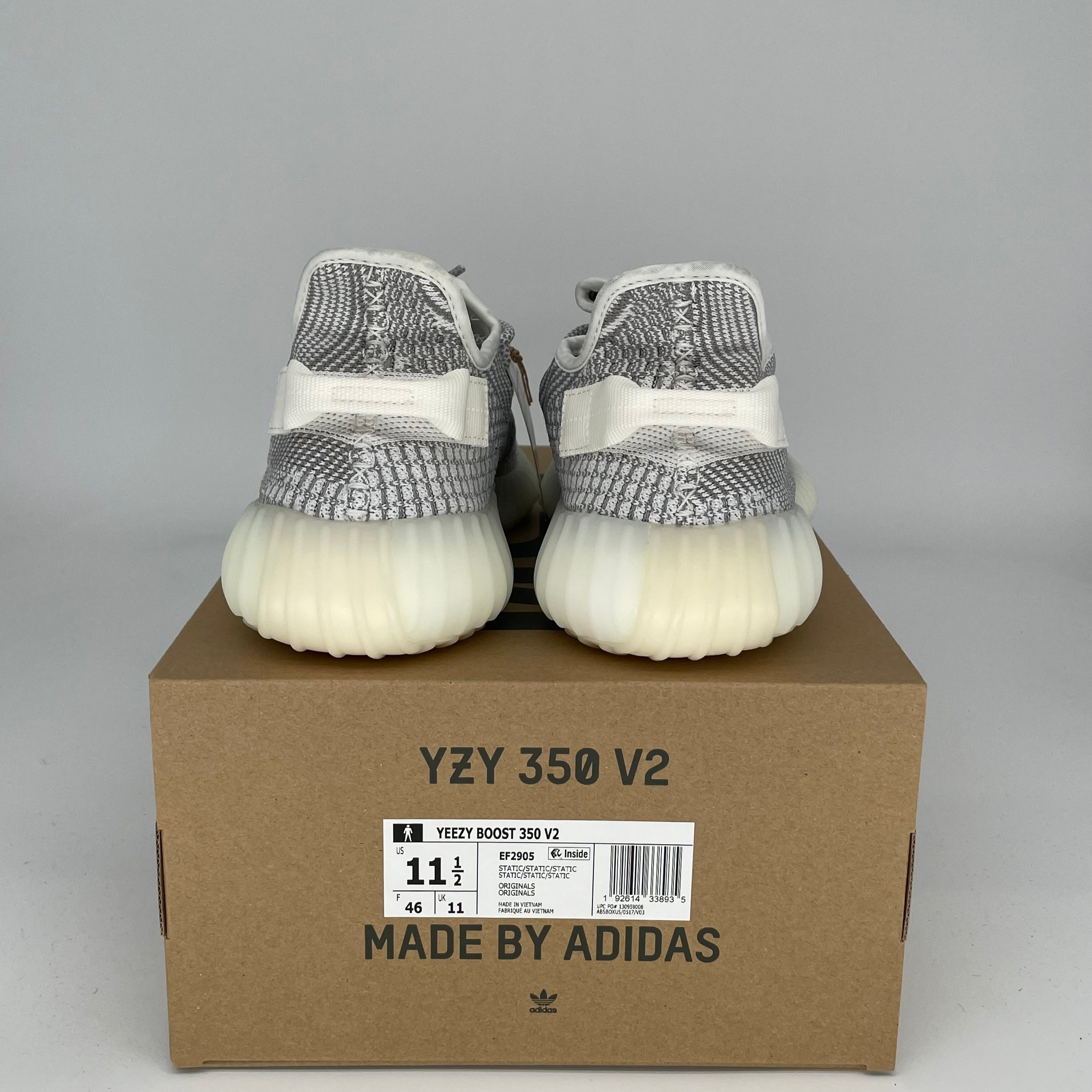 Adidas Yeezy Boost 350 V2 Static Reflective - Men's Size 11.5 (EF2905) | Running Shoes & Streetwear Fashion for Sneaker Enthusiasts