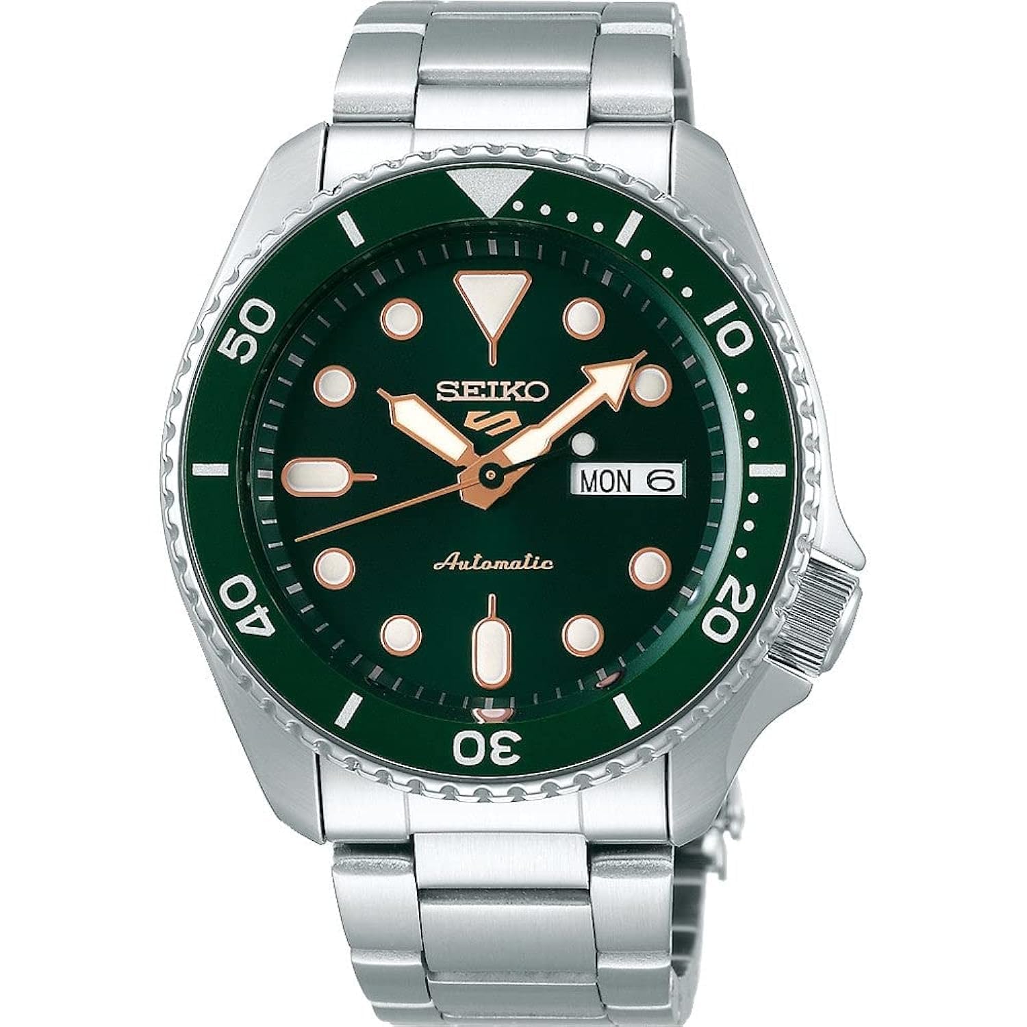 Seiko SRPD63K1 Men's Silver Analog Sports Watch - Durable Stainless Steel Case & Band, Water Resistant for Swimming, Diving & Outdoor Activities