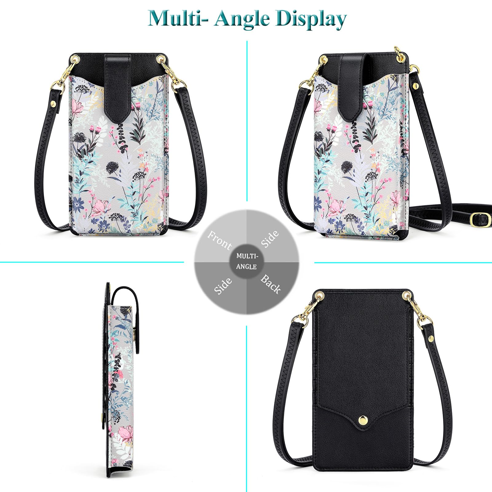 Stylish Peacocktion Small Crossbody Bag for Women - Compact Cell Phone Purse with Adjustable Shoulder Strap | Perfect for Everyday Use, Travel & Shopping