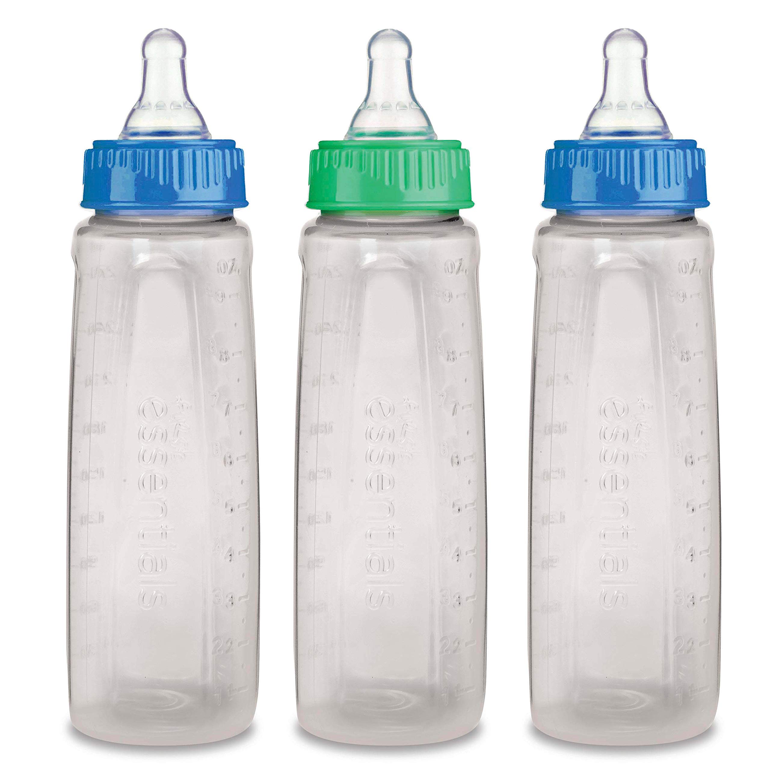 NUK Clearview Baby Bottles 9 oz with Silicone Nipple - Assorted Colors | BPA-Free, Leak-Proof for Newborns & Infants | Perfect for Feeding, Travel & Daycare Use