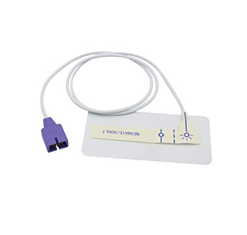 24pcs Nellcor MAX-N Compatible Disposable SpO2 Sensors - 9 Pin Oximeter Probes for Neonate & Adult Patients - Soft Adhesive Foam Design for Comfortable Monitoring - Ideal for Hospitals, Clinics & Home Healthcare Use