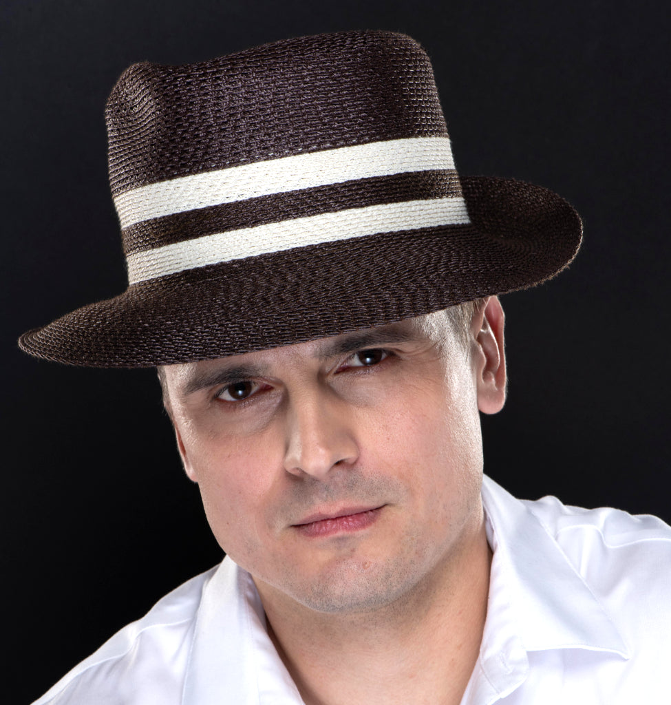 Stylish Brown Fedora Hat for Men - Classic Wool Felt Dress Hat with Brim | Perfect for Outdoor Events, Weddings & Vintage Fashion Looks