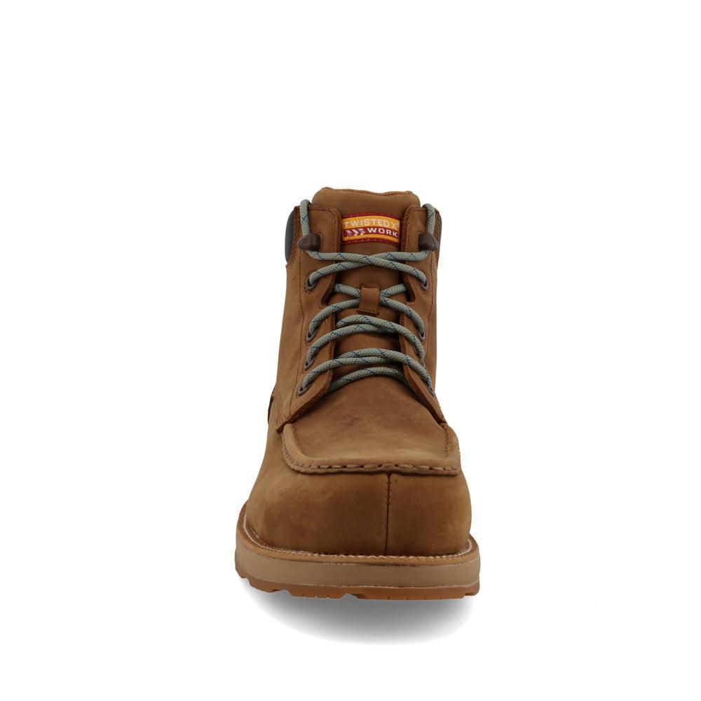 Men's 6-Inch Waterproof Work Boots with Stretch® Comfort Technology & Wedge Sole - Ideal for Construction, Hiking & Outdoor Activities